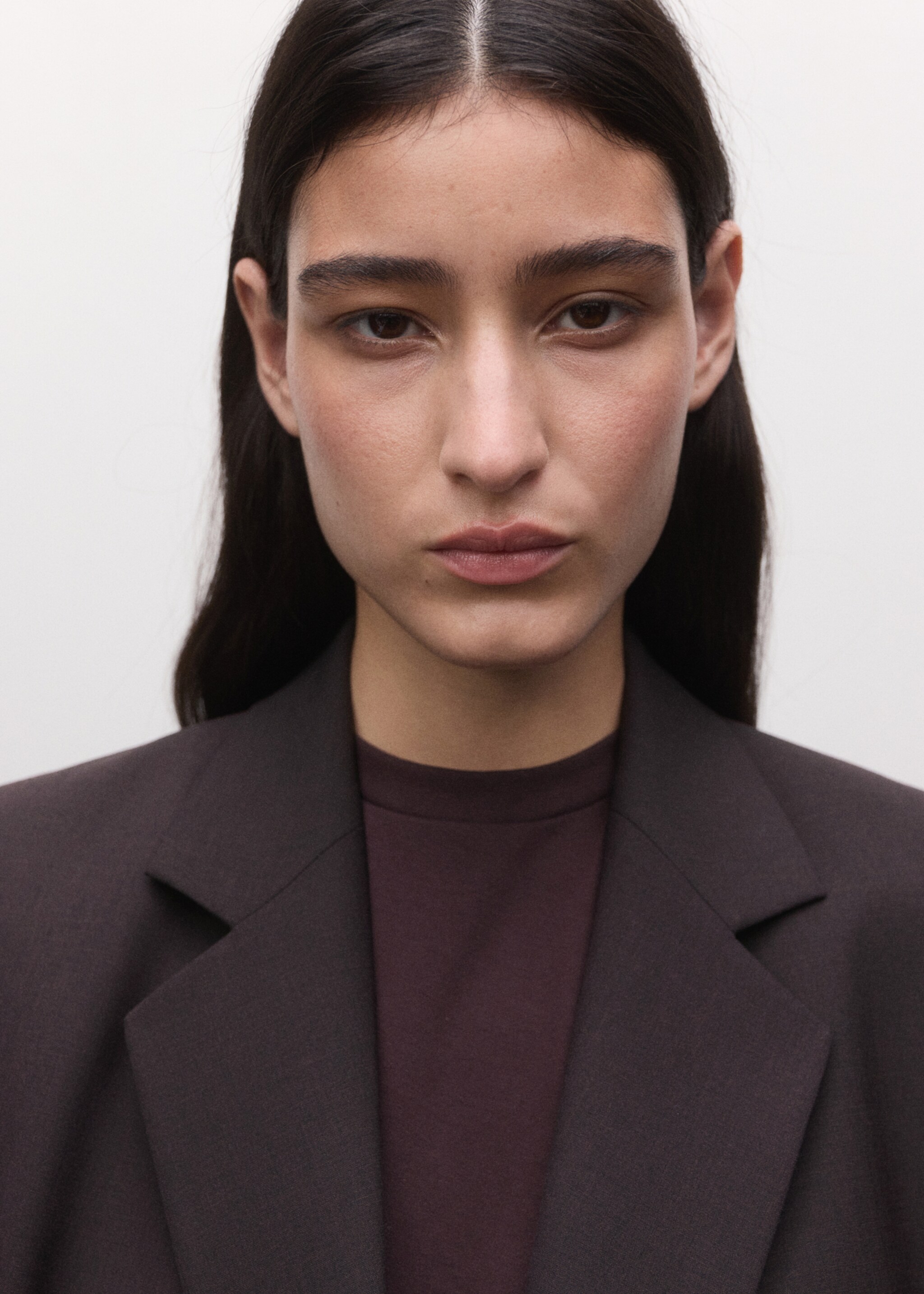 Blazer costume droit double boutonnage - Détail de l'article 1, Prune. Ref: 27024449-00.