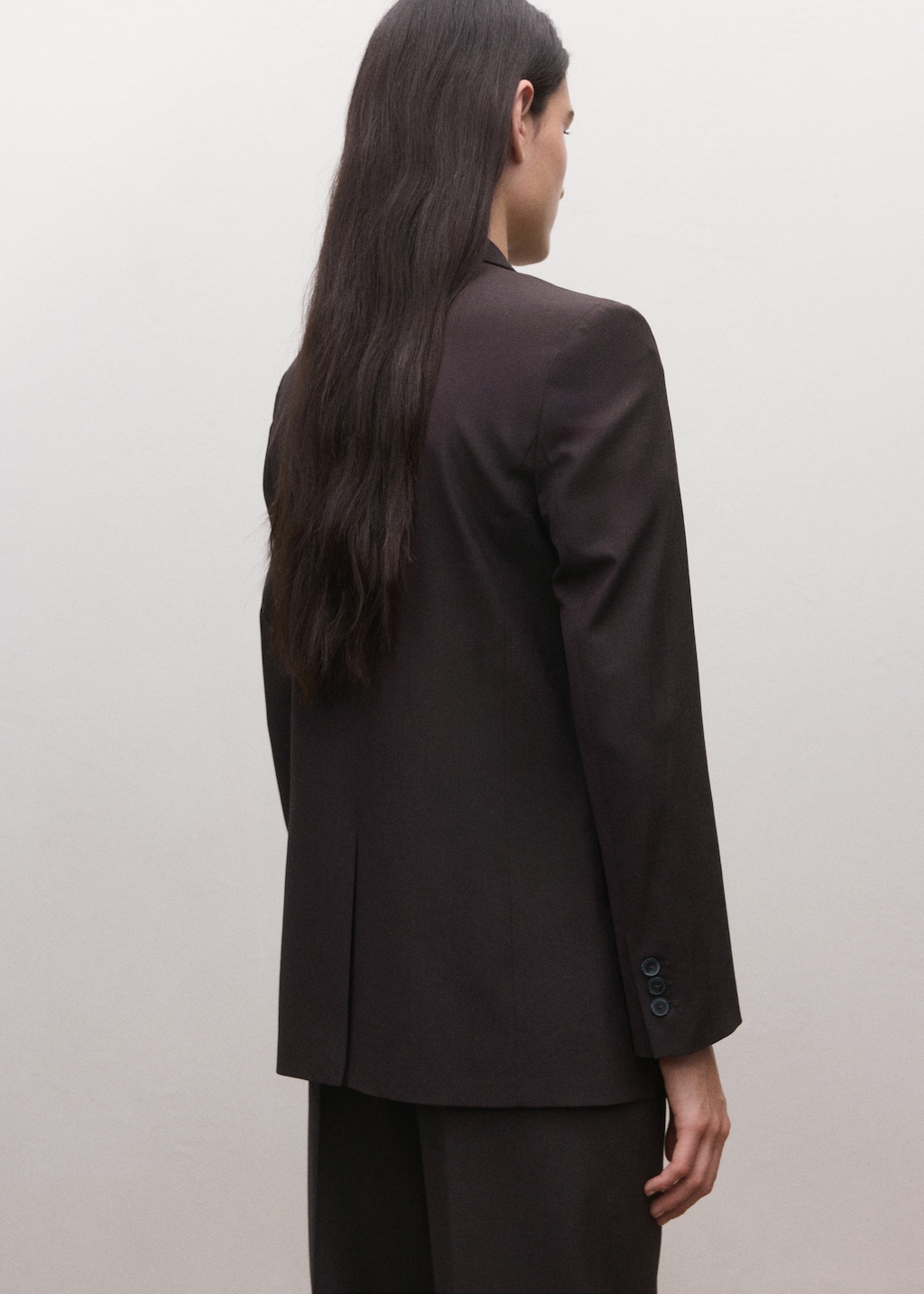 Mango Double-breasted wool suit jacket