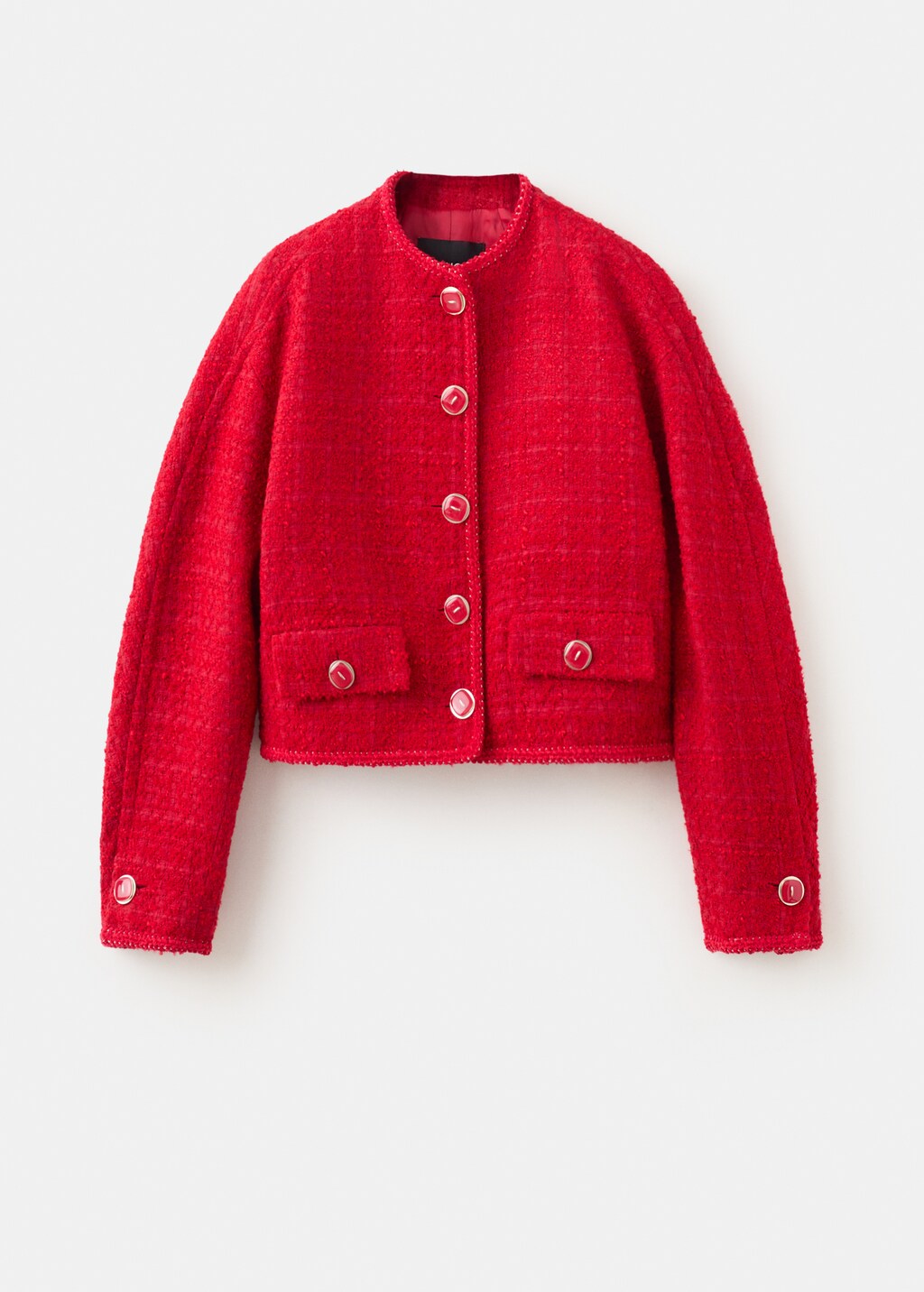 Tweed jacket with jewel buttons - image 2