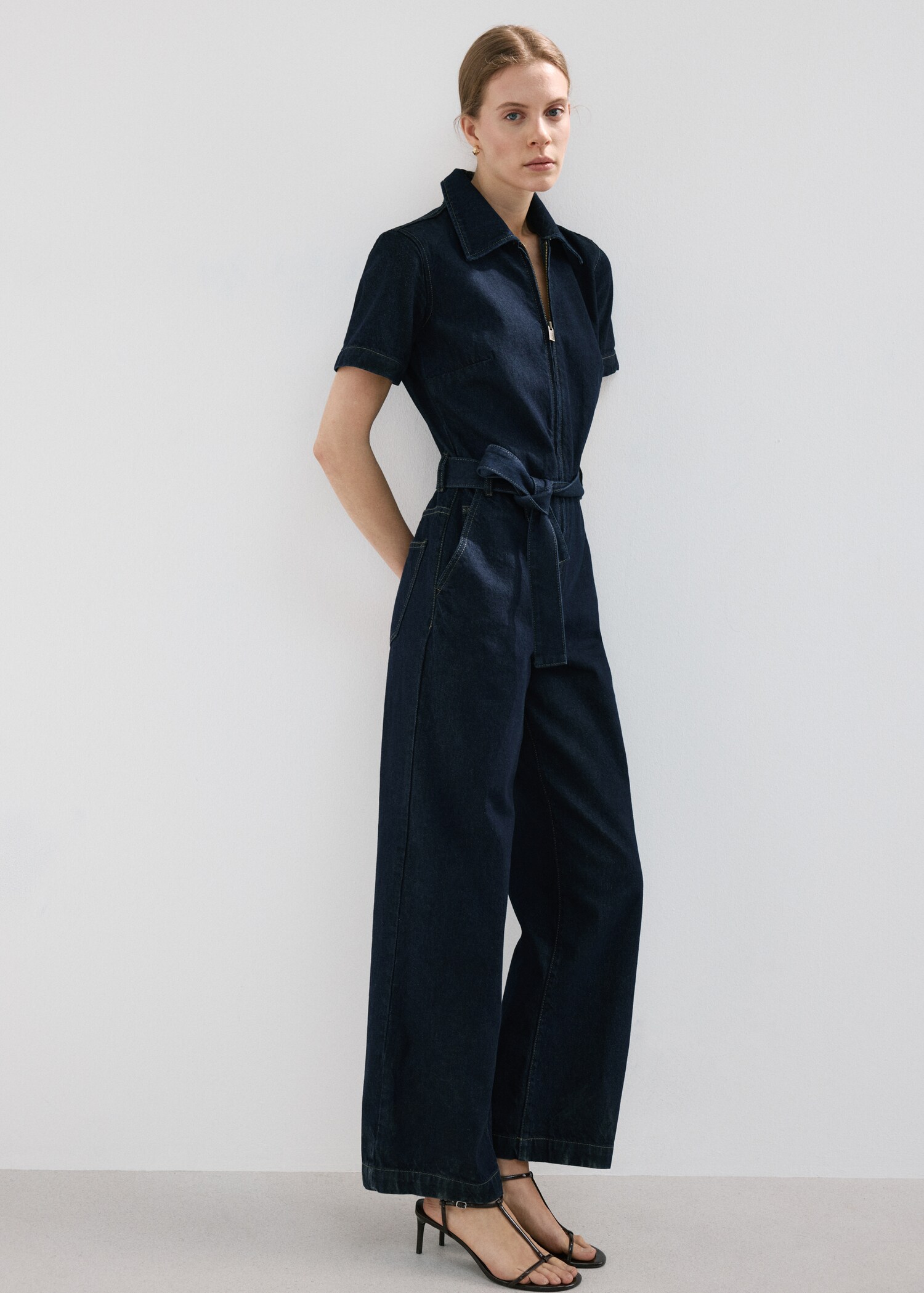 Belt denim jumpsuit - Details of the article 2