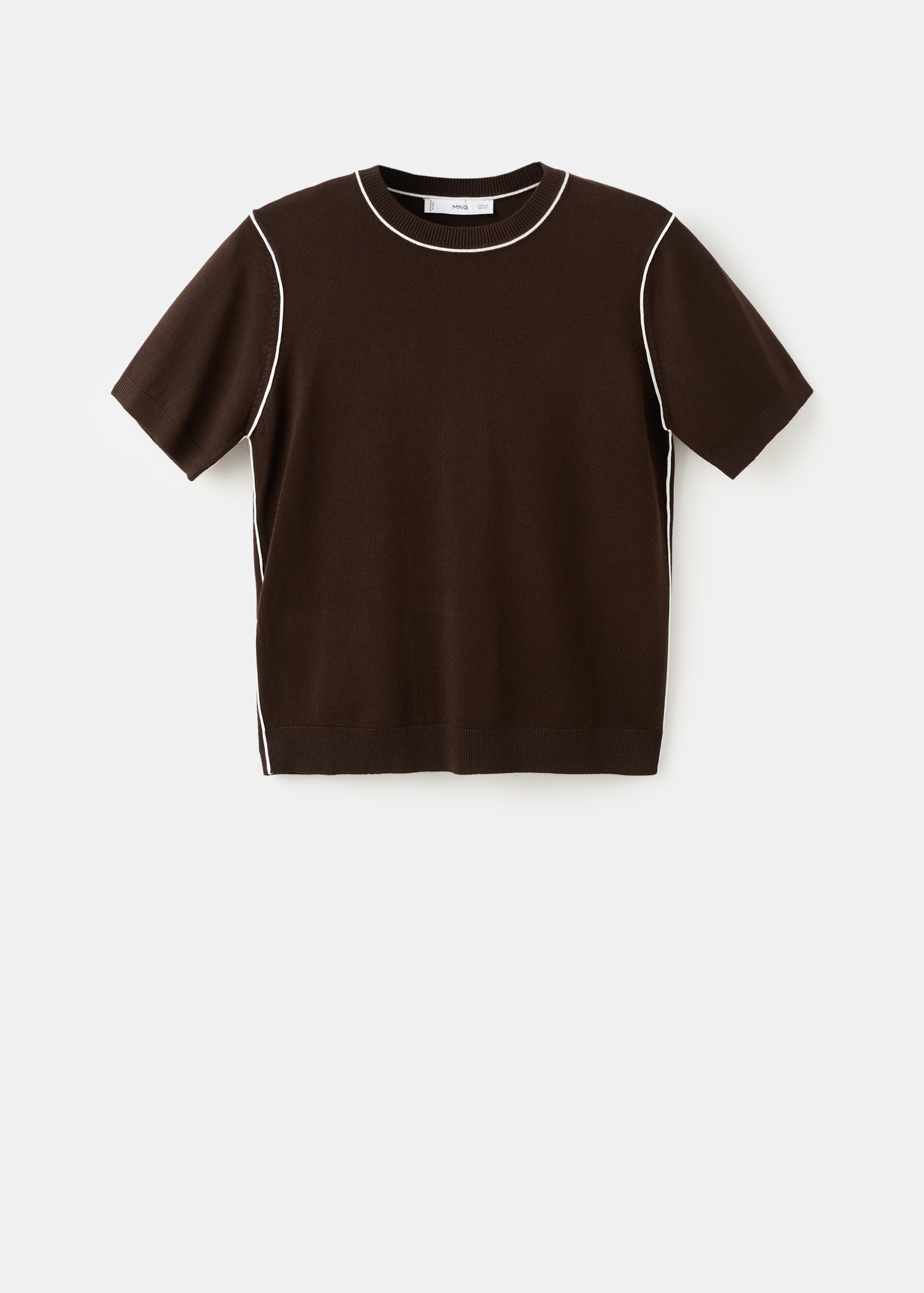 كنزة جيرسي محبوكة بخطوط متباينة - منتج دون نموذج