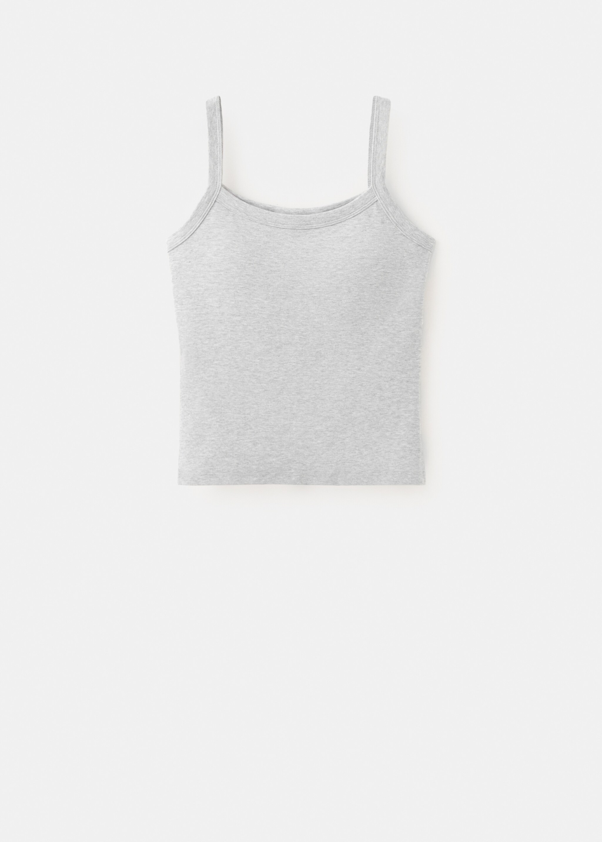 Spaghetti strap top - Article without model, Medium Heather Grey. Ref: 27024780-00.