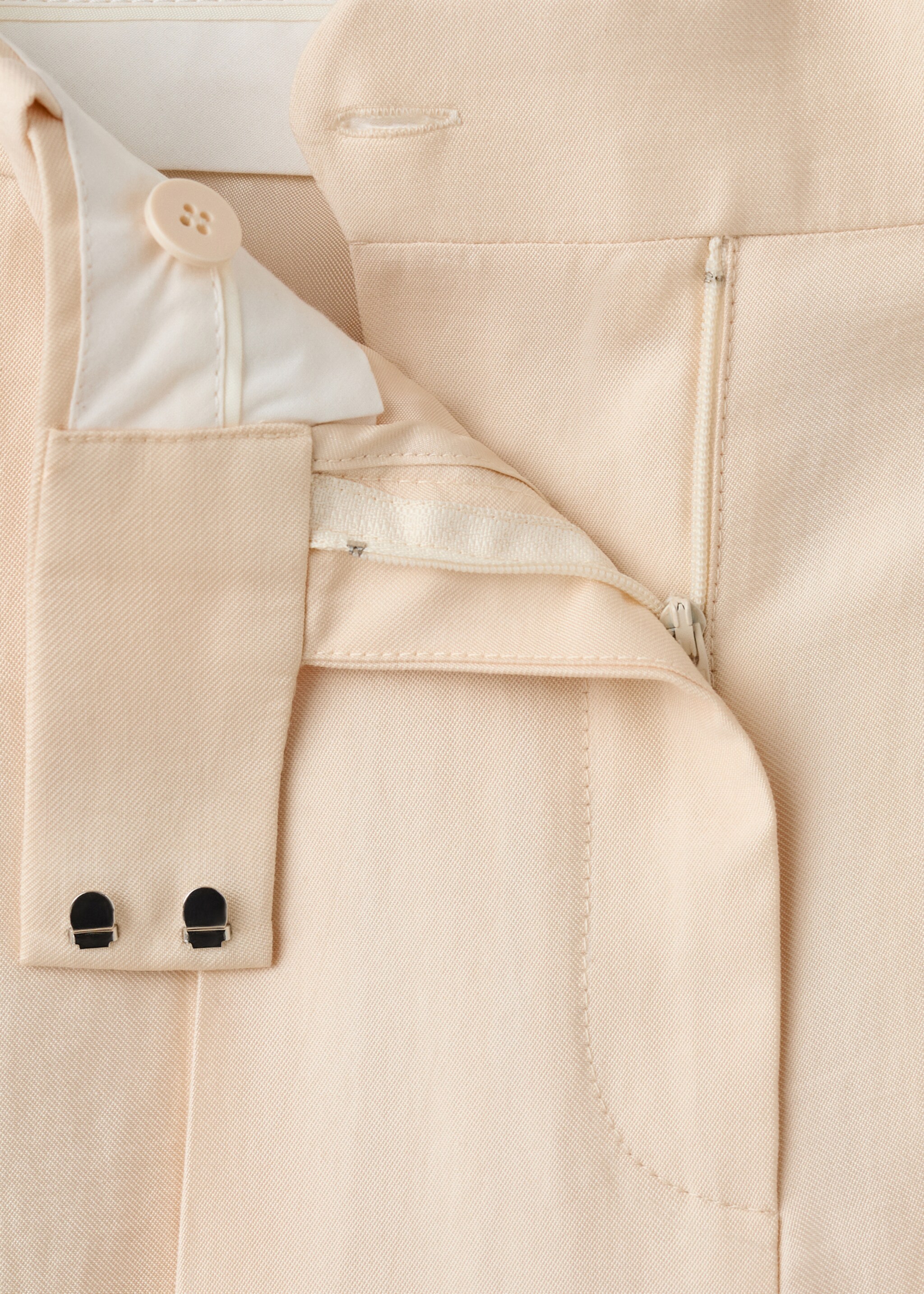 Брюки из лиоцелла с низкой посадкой - Деталь изделия 0, Экрю. Ref: 27024788-00.