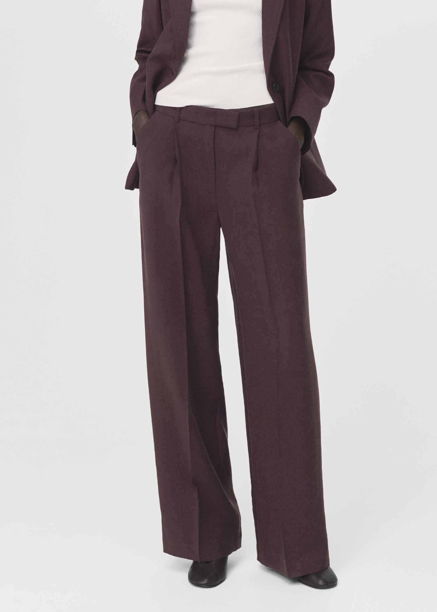 Low-rise lyocell trousers - Medium plane
