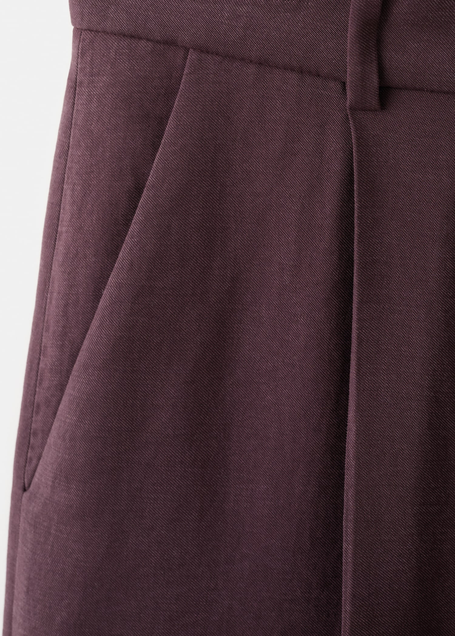 Low-rise lyocell trousers - Details of the article 0