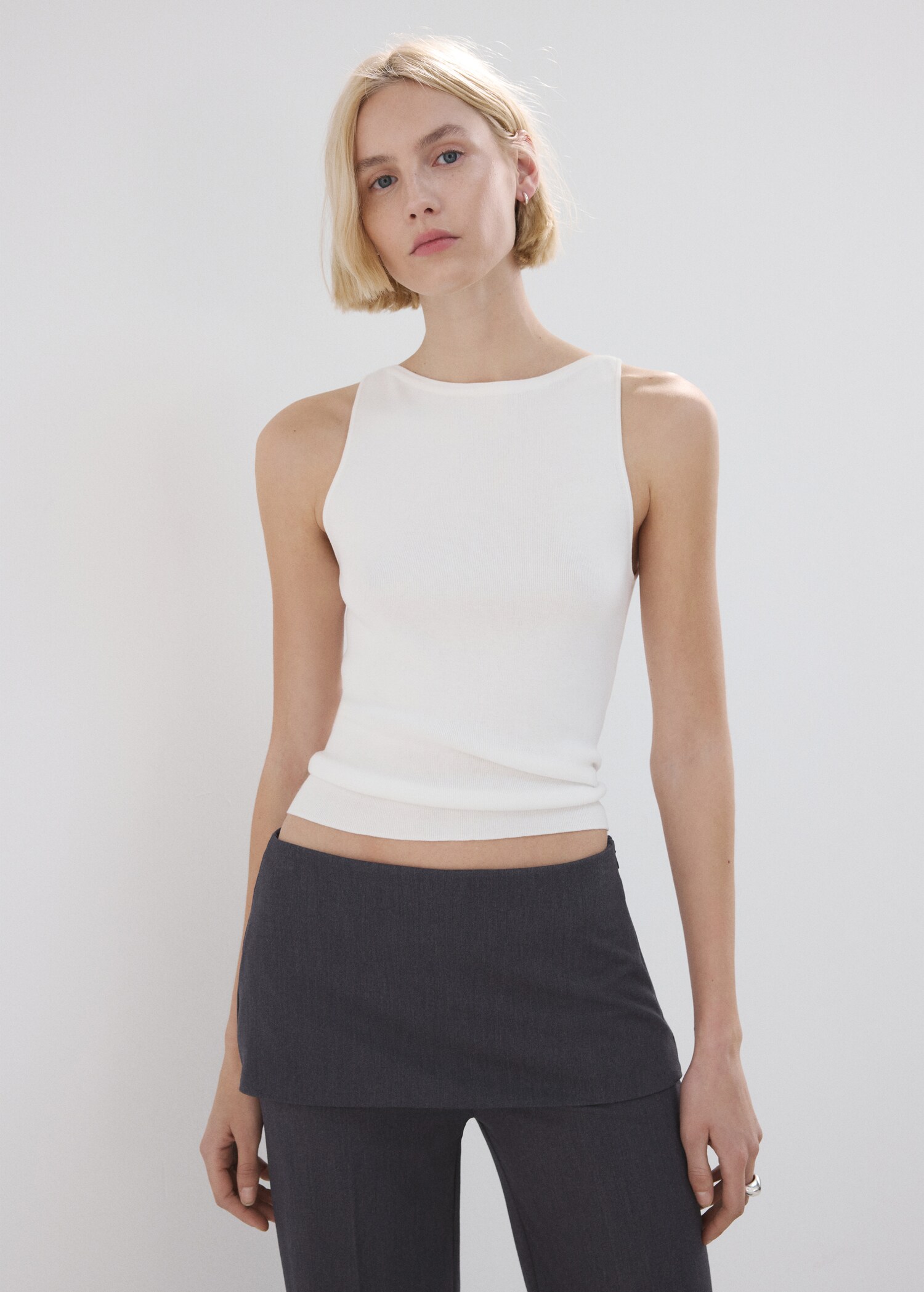 Pantalon droit à design combiné - Détail de l'article 2