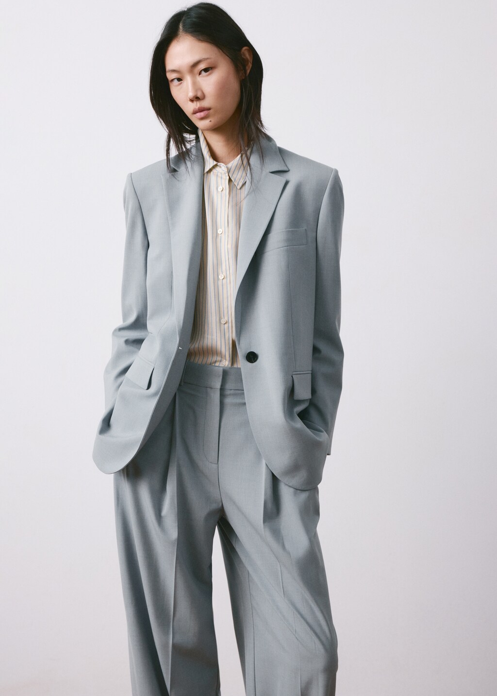 Straight suit trousers - image 5
