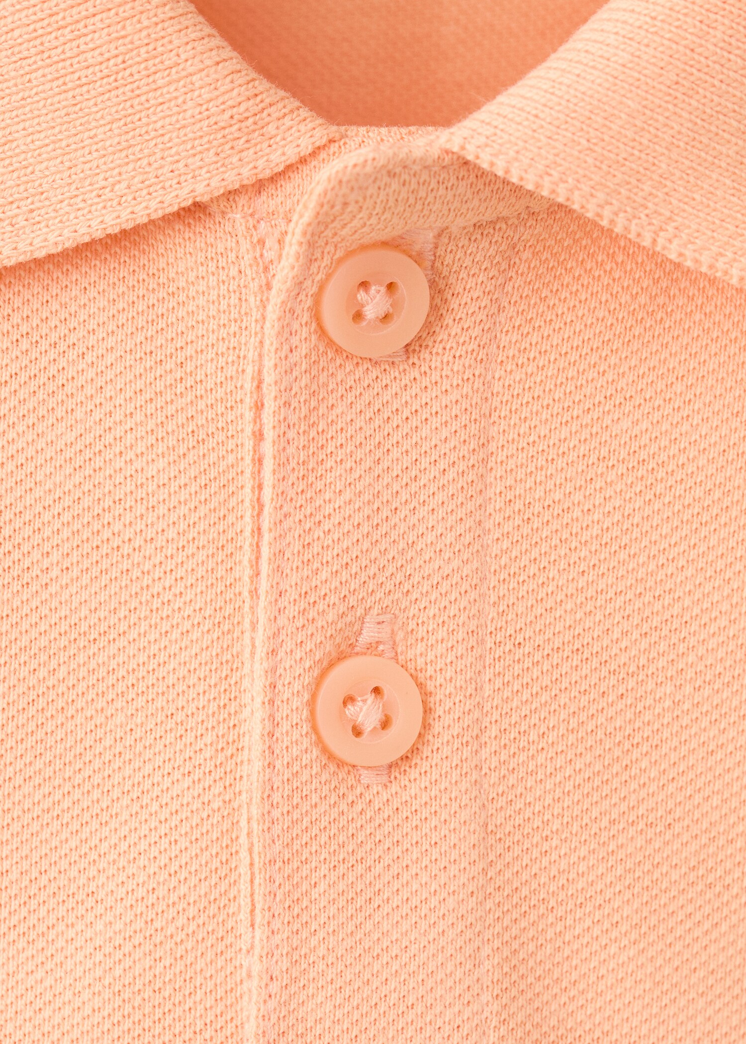 Short-sleeved cotton polo shirt - Details of the article 8