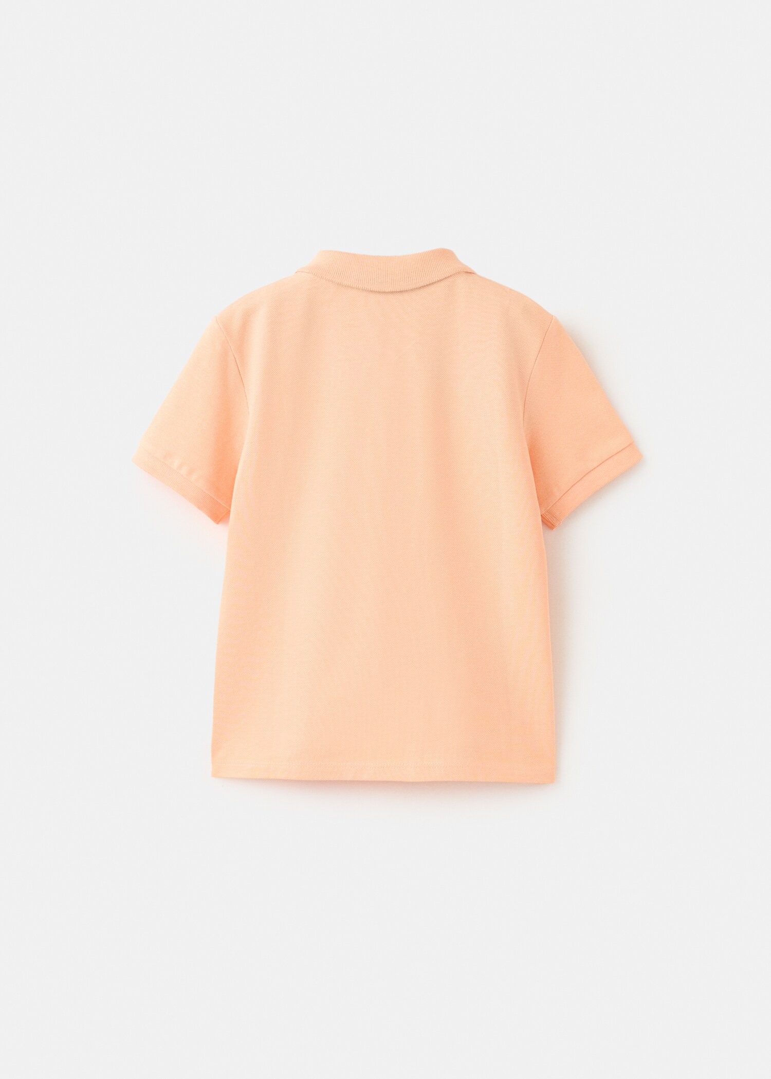 Short-sleeved cotton polo shirt - Reverse of the article