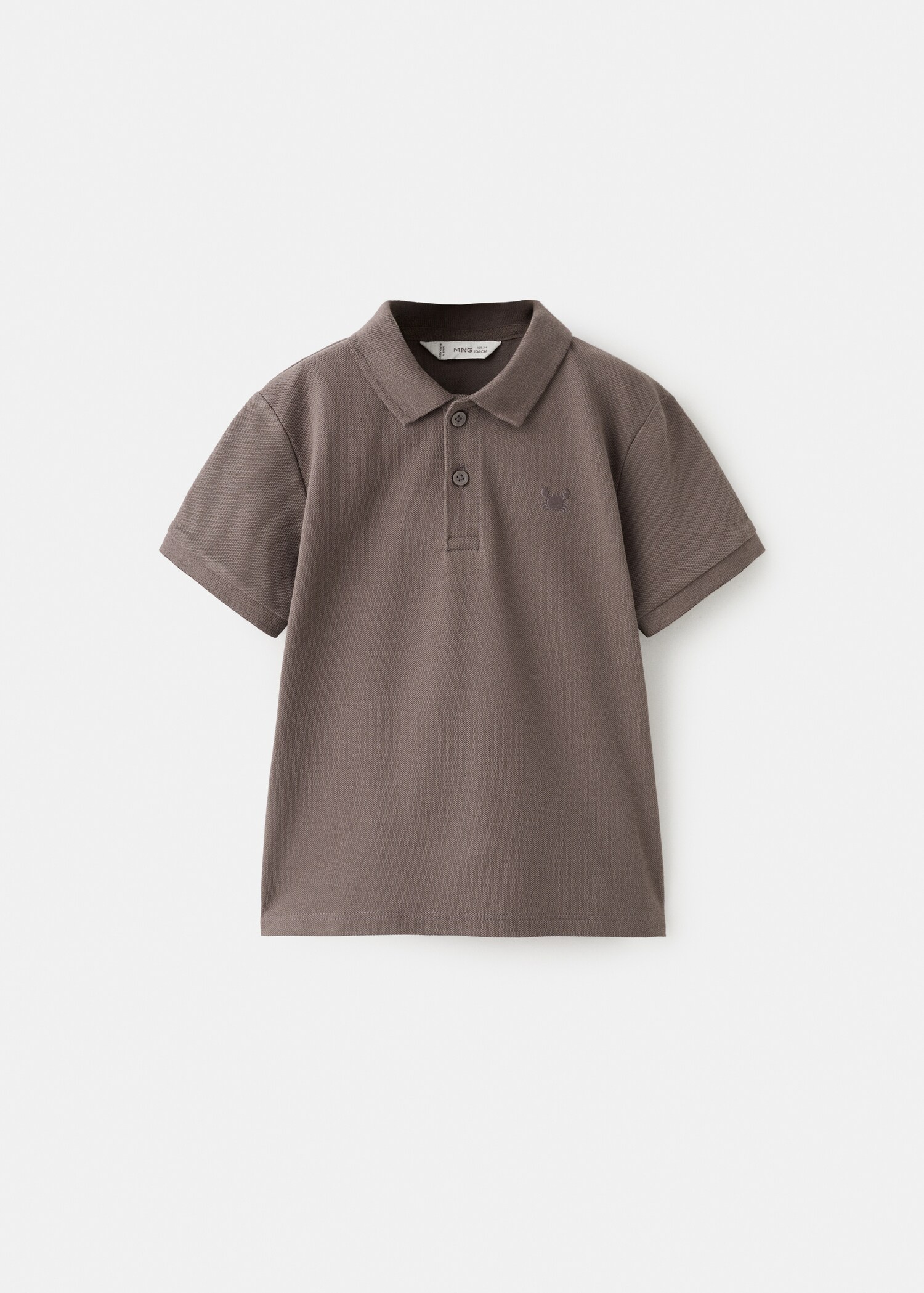 Short-sleeved cotton polo shirt - Article without model
