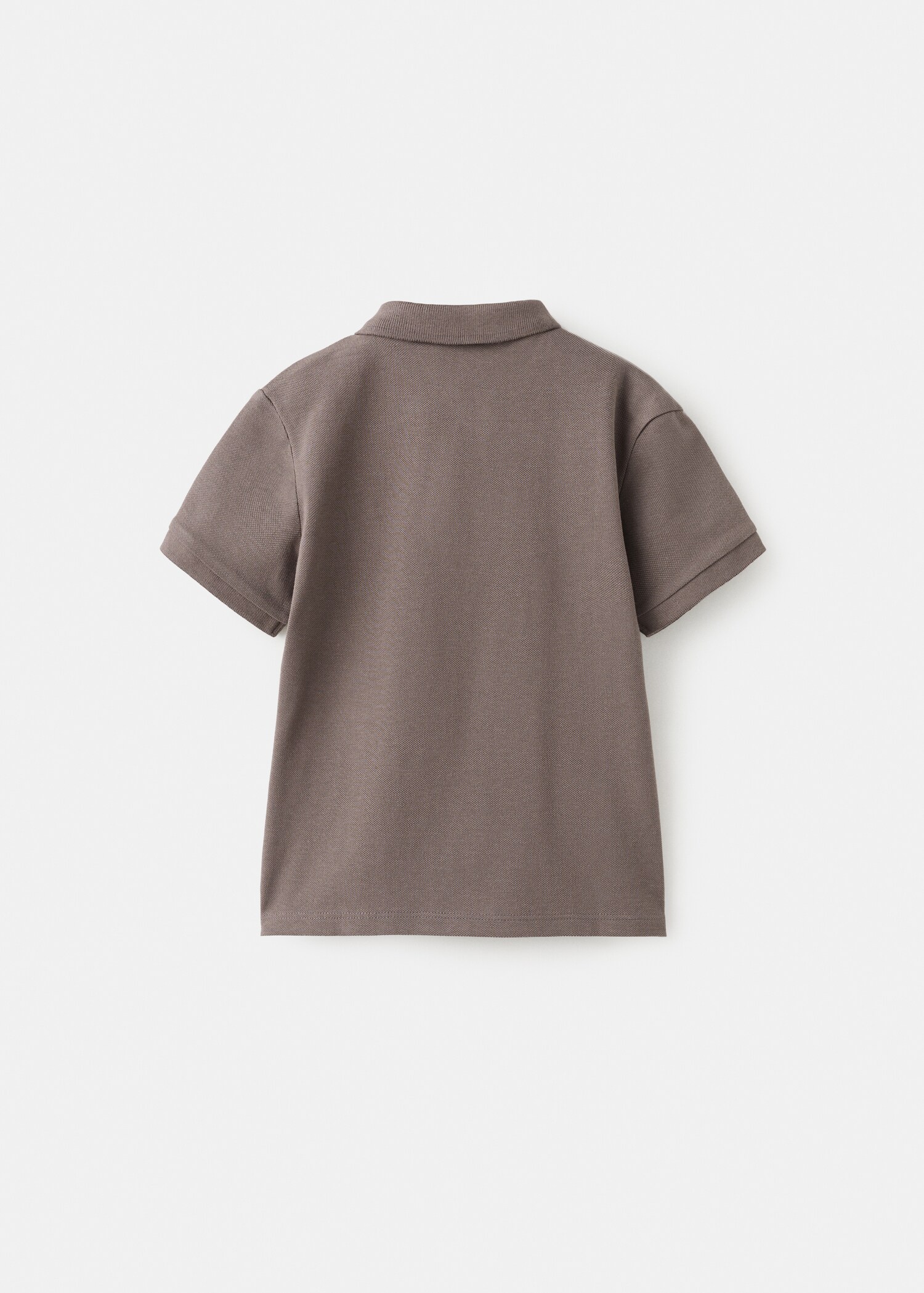 Short-sleeved cotton polo shirt - Reverse of the article