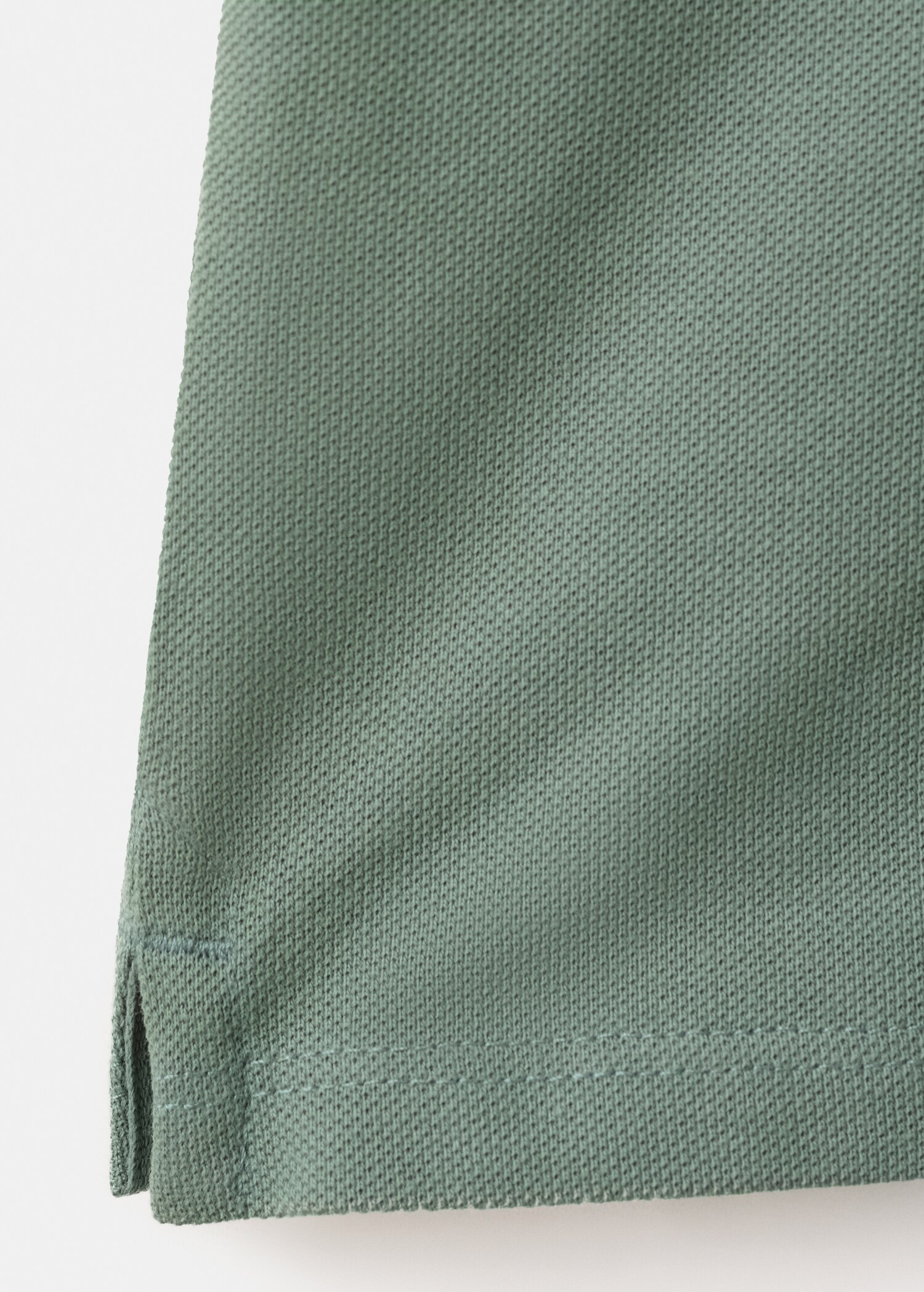 Short-sleeved cotton polo shirt - Details of the article 0