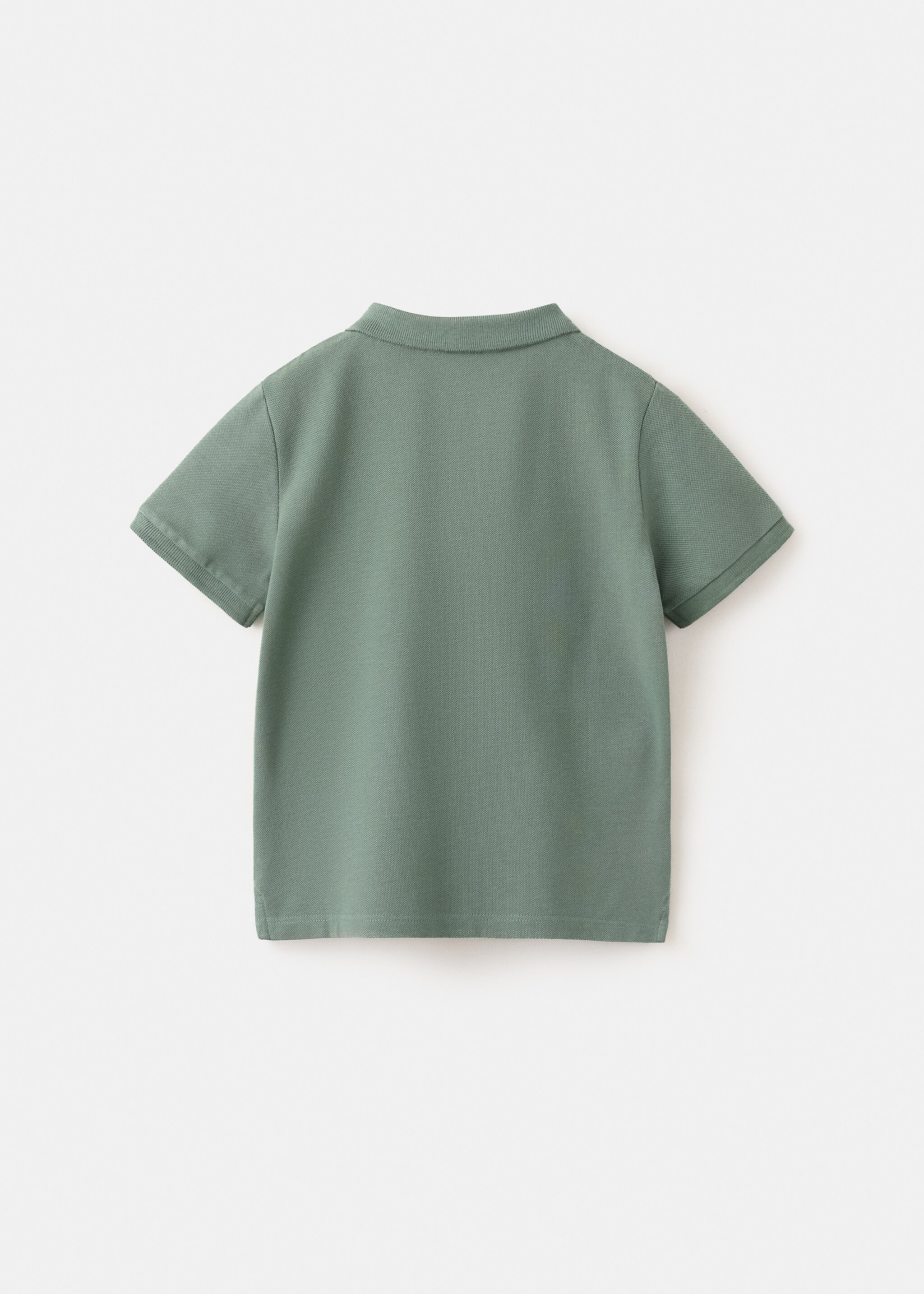 Polo algodón manga corta - Reverso del artículo, Verde. Ref: 27025144-00.
