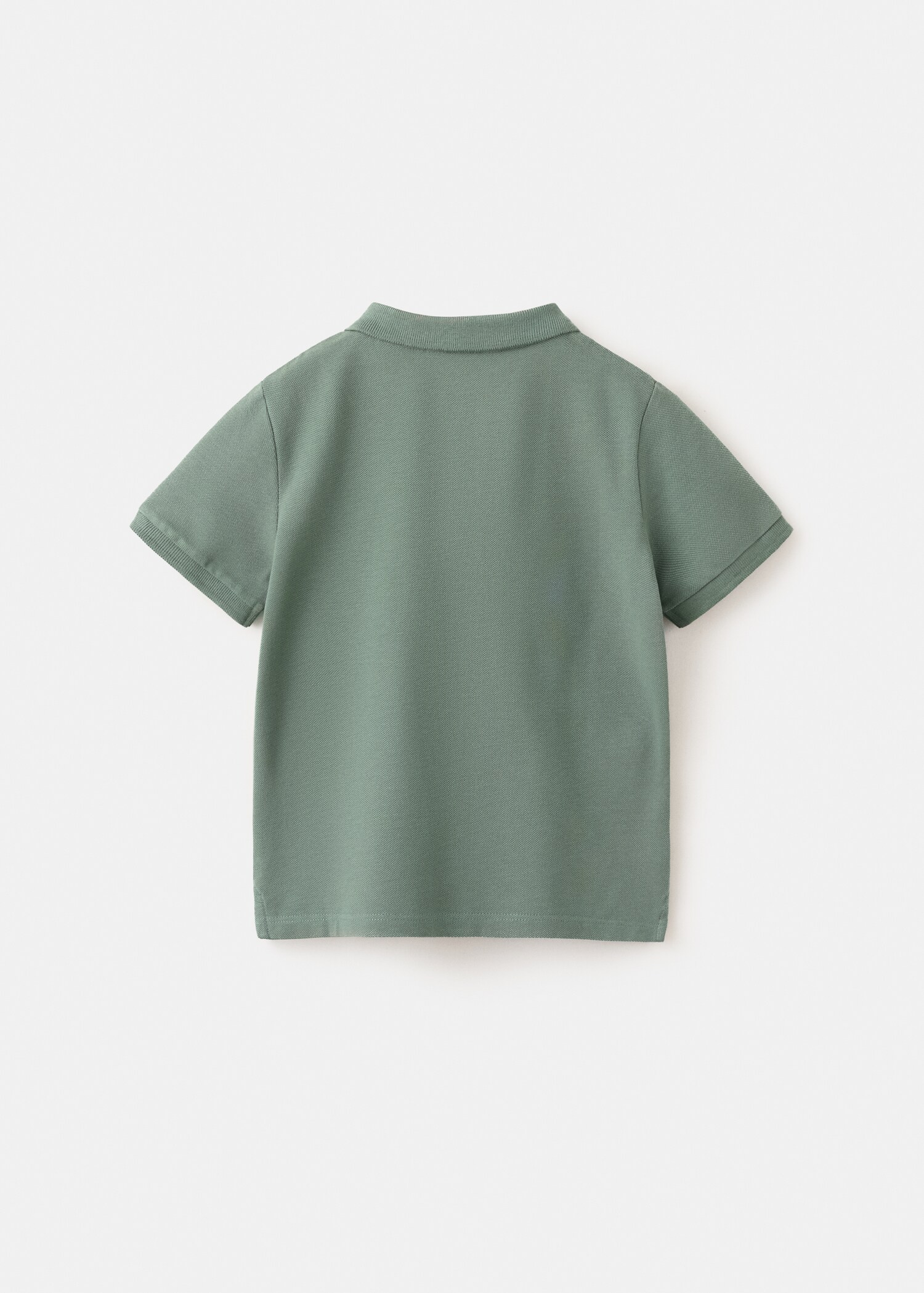 Short-sleeved cotton polo shirt - Reverse of the article