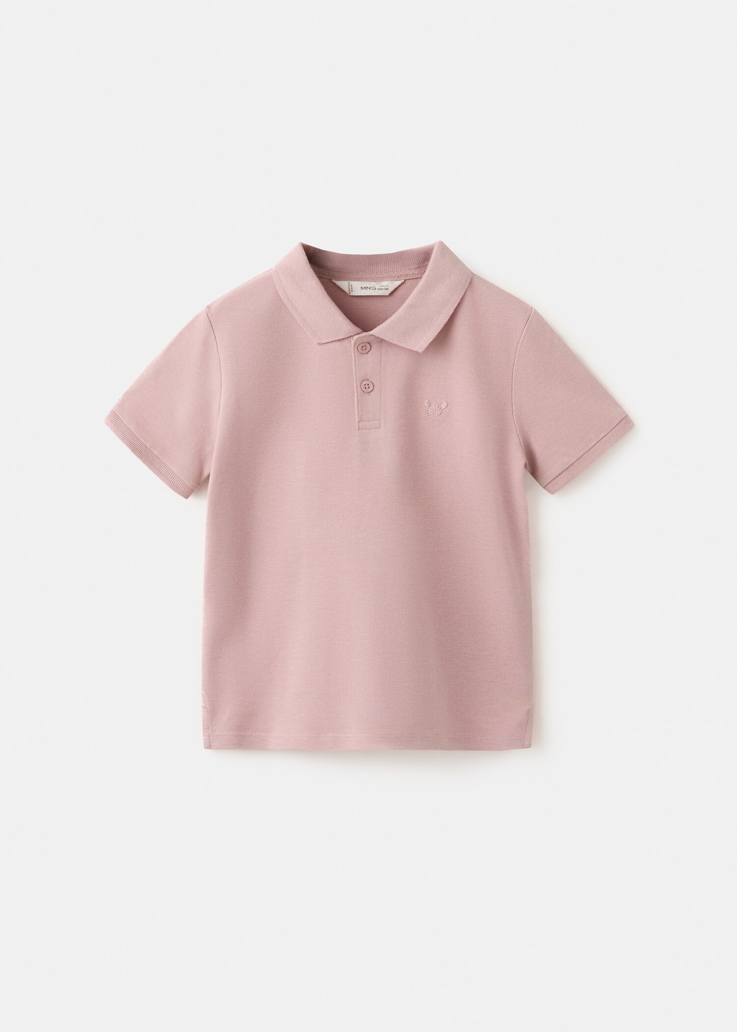 Short-sleeved cotton polo shirt - Article without model