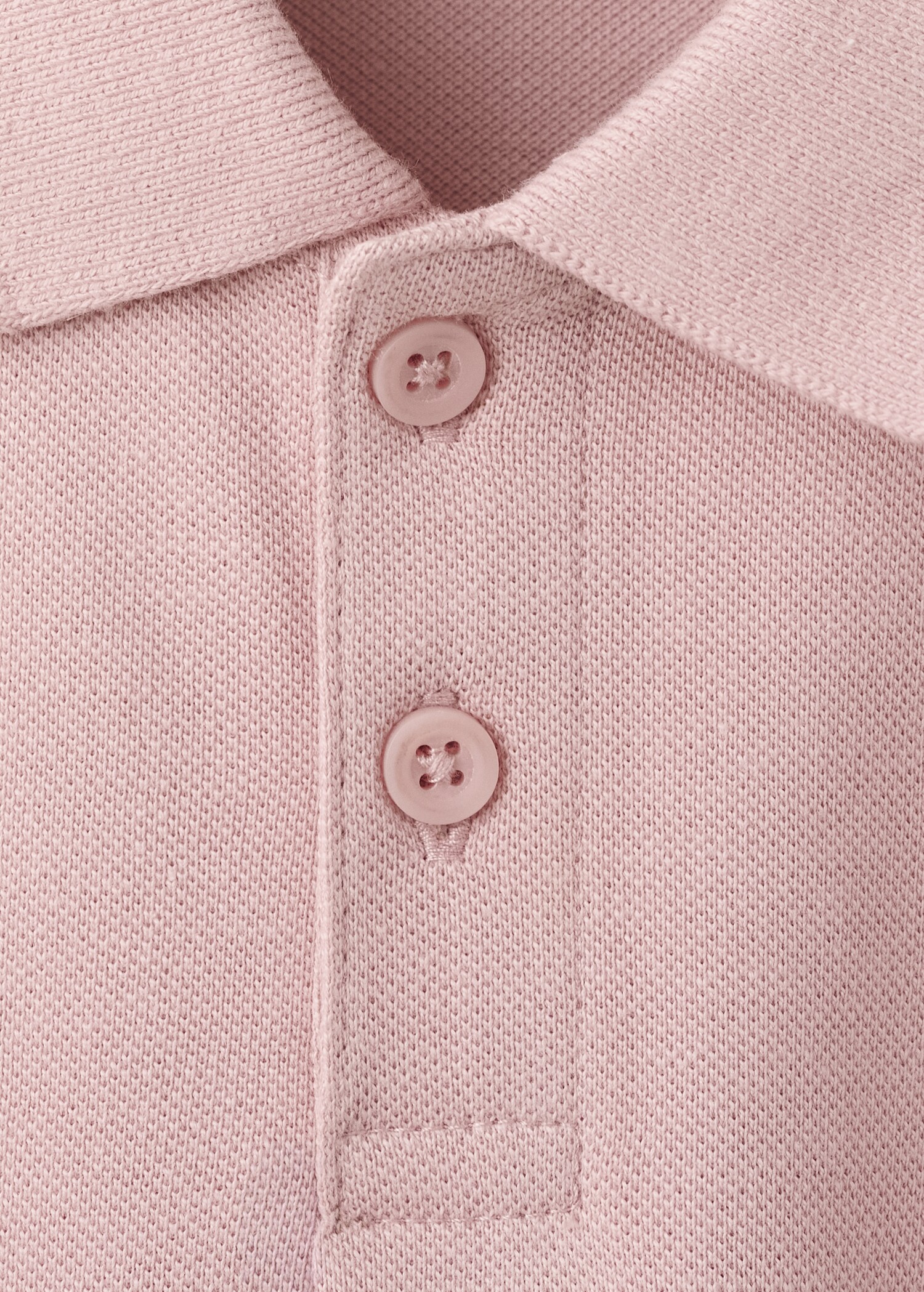 Short-sleeved cotton polo shirt - Details of the article 8