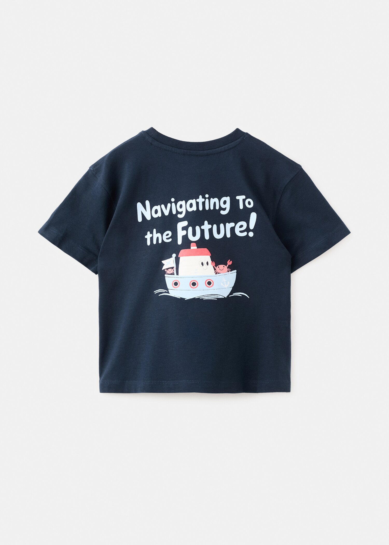 تيشيرت بتفاصيل جيب مطبوع - الجهة الخلفية للمنتج