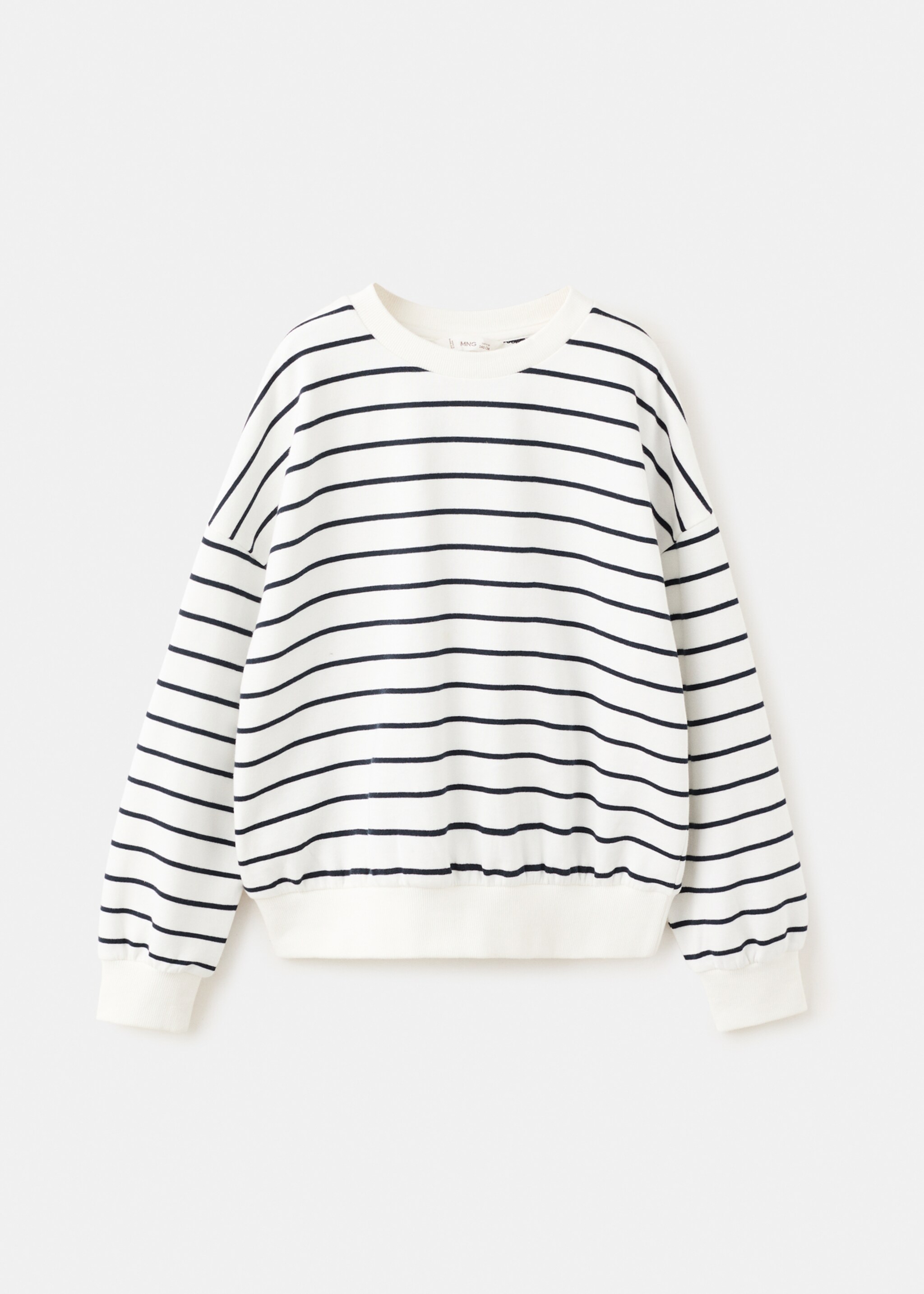 Sudadera rayas mensaje estampado - Artículo sin modelo, Blanco roto. Ref: 27025152-00.