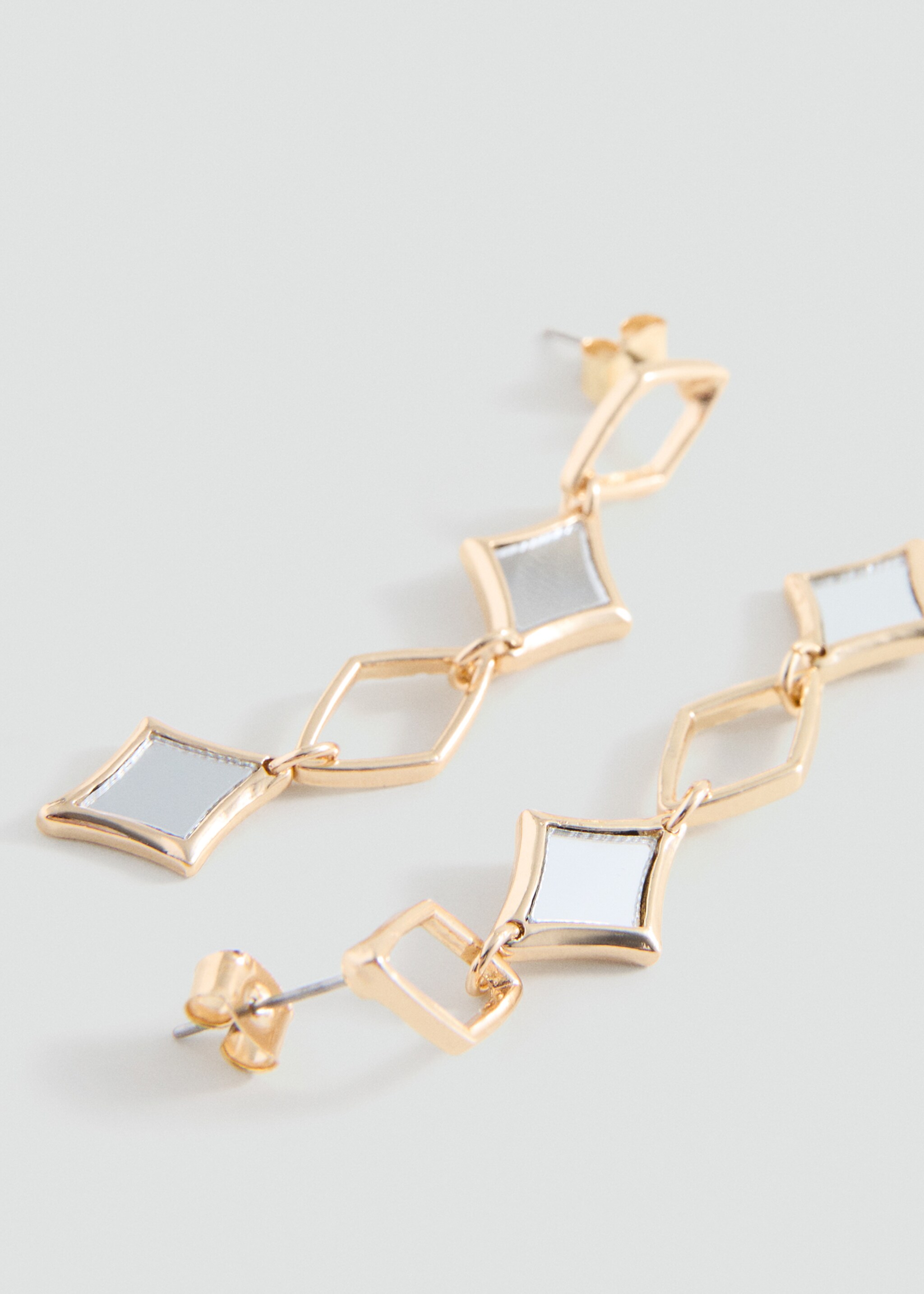 Geometric pendant earrings - Medium plane, Gold. Ref: 27025168-00.
