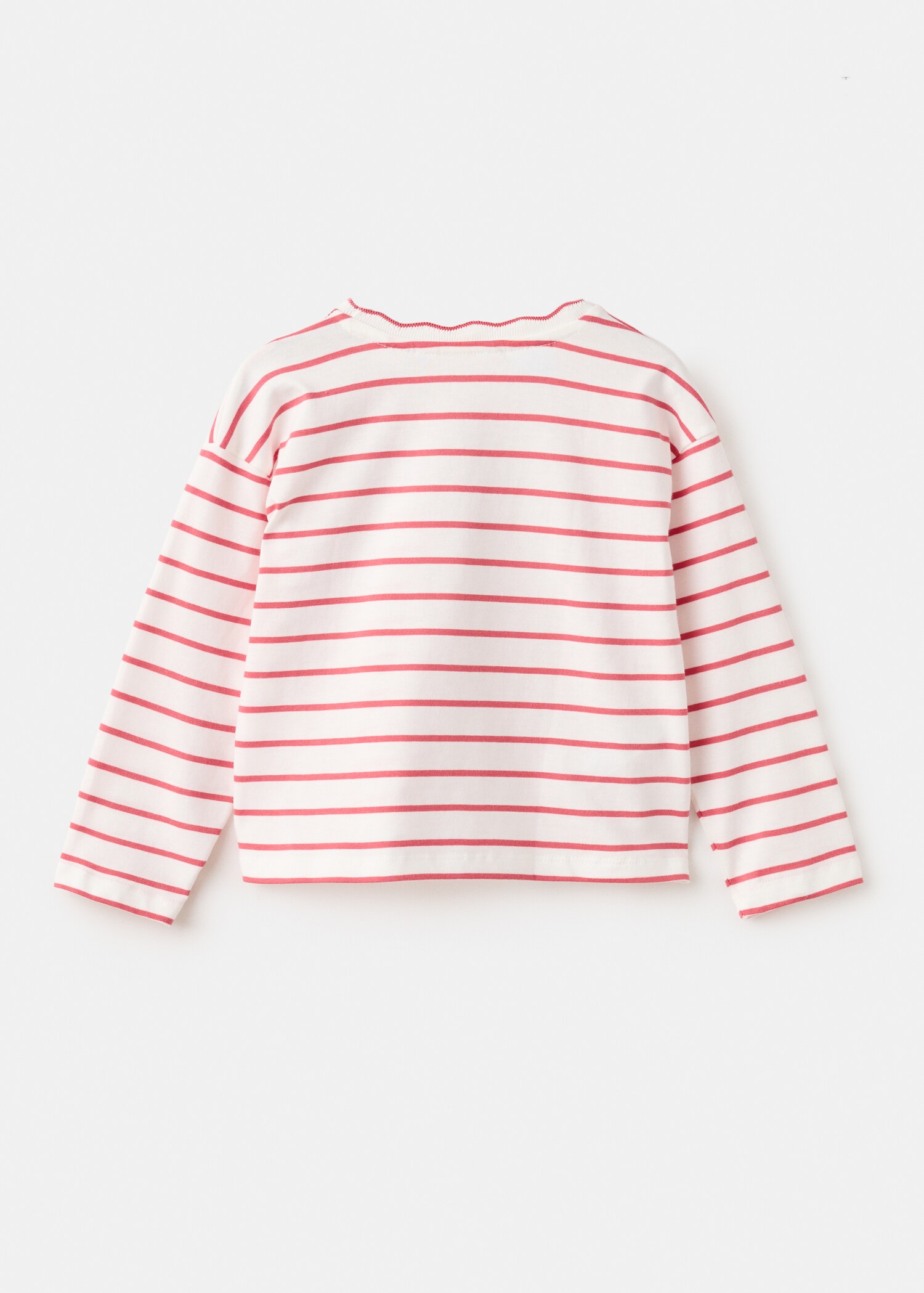 Striped T-shirt with Daisy print - Reverse of the article