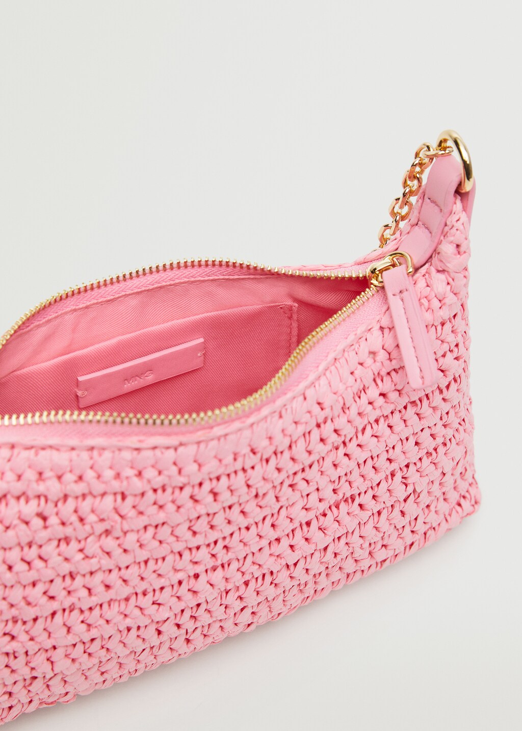 Raffia shoulder bag - Women | MANGO Japan