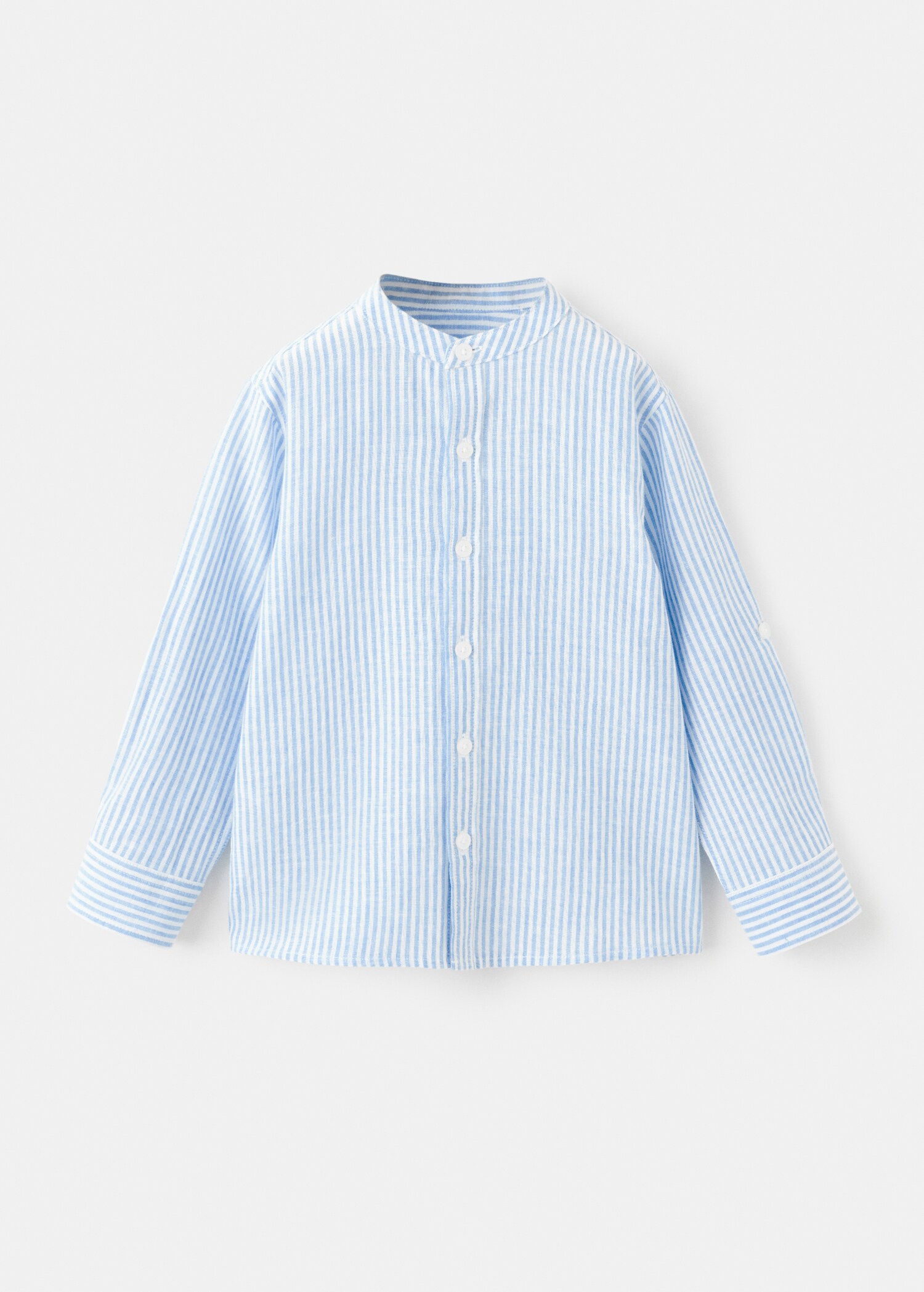 Striped linen-blend shirt - Article without model