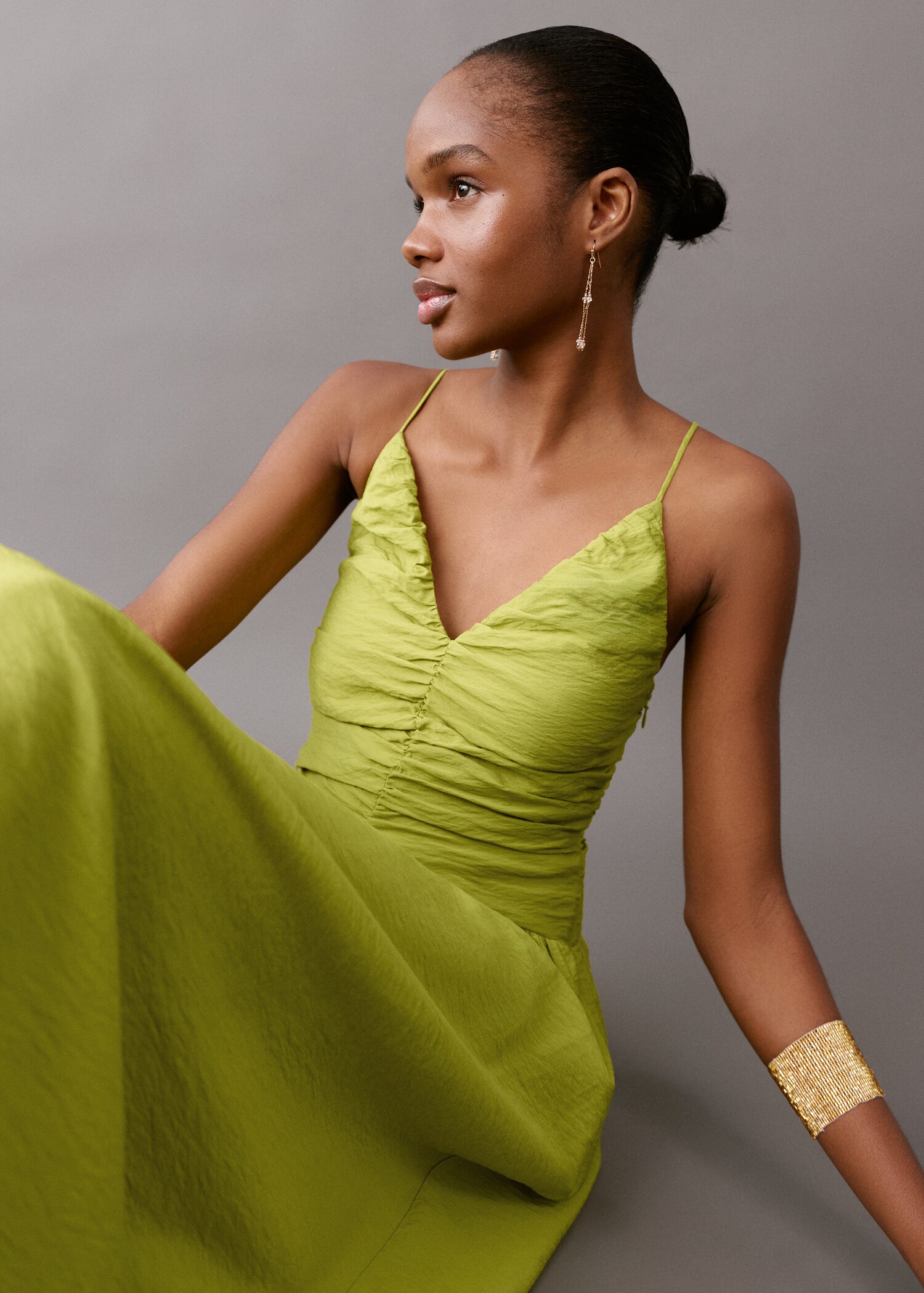 Long draped dress - Details of the article 2