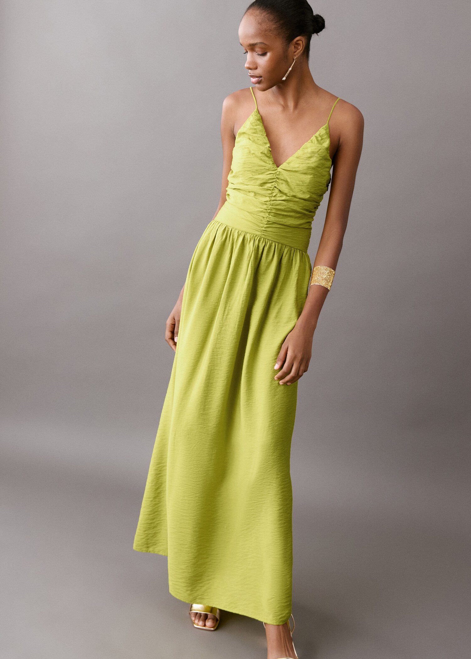 Long draped dress - Details of the article 4