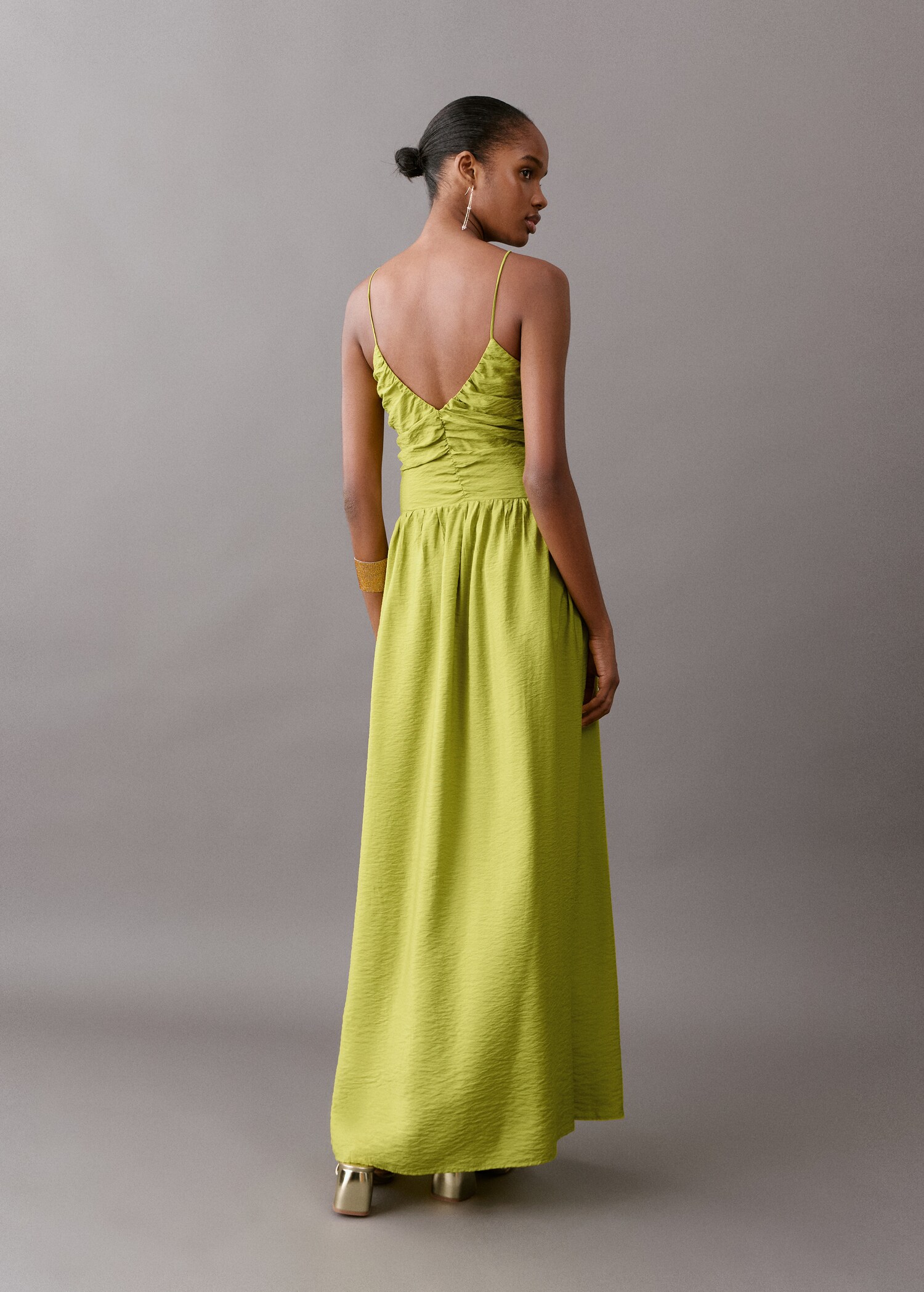 Long draped dress - Reverse of the article