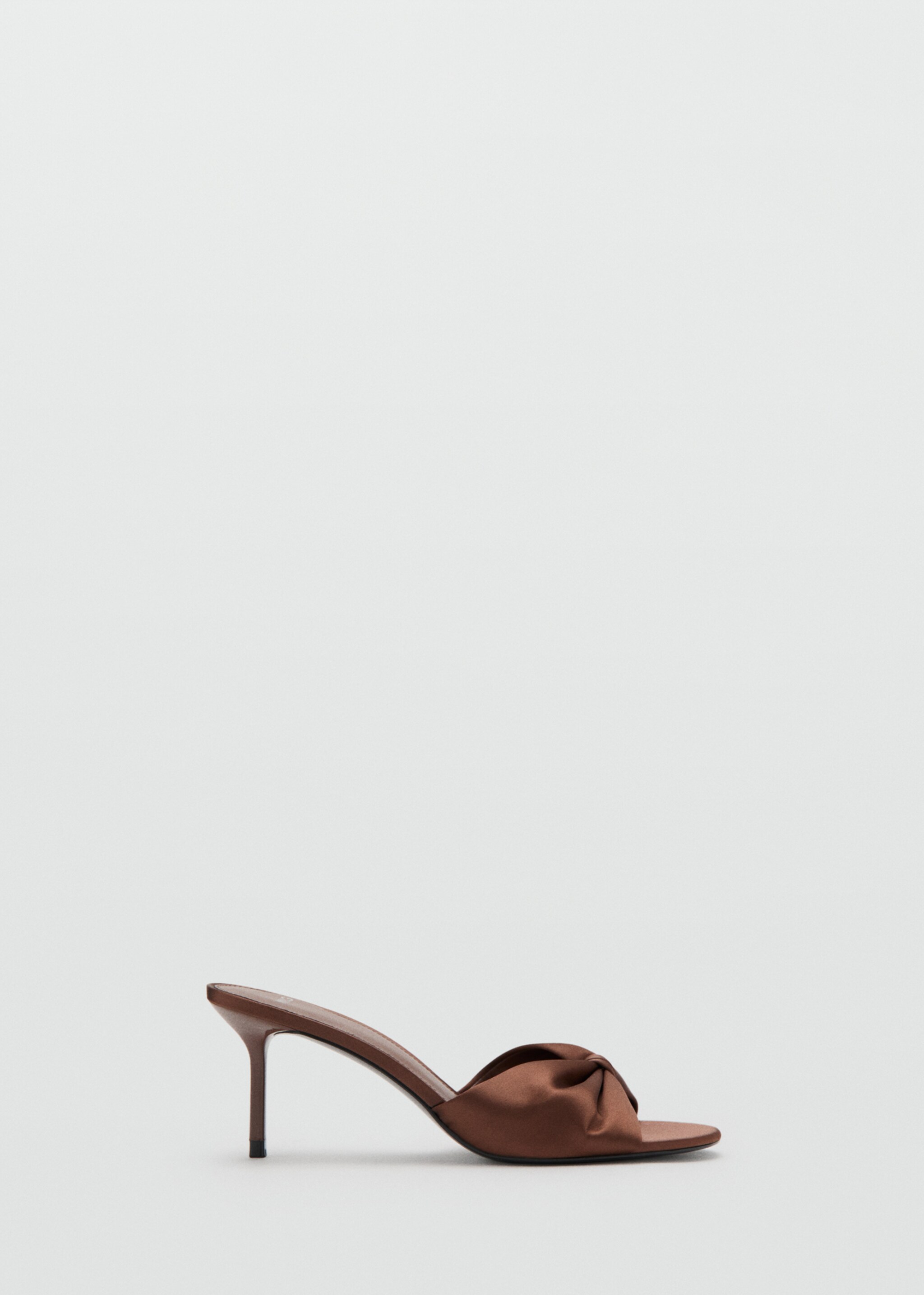 Stiletto heel sandal with bow - Article without model, Chocolate. Ref: 27025819-00.
