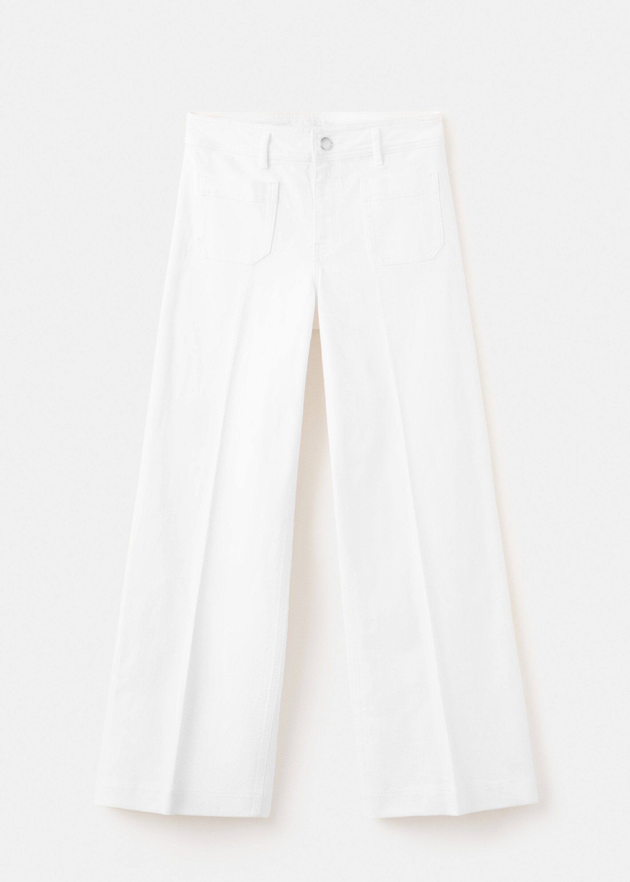 Wide leg jeans with pockets - Article without model, White. Ref: 27025820-00.