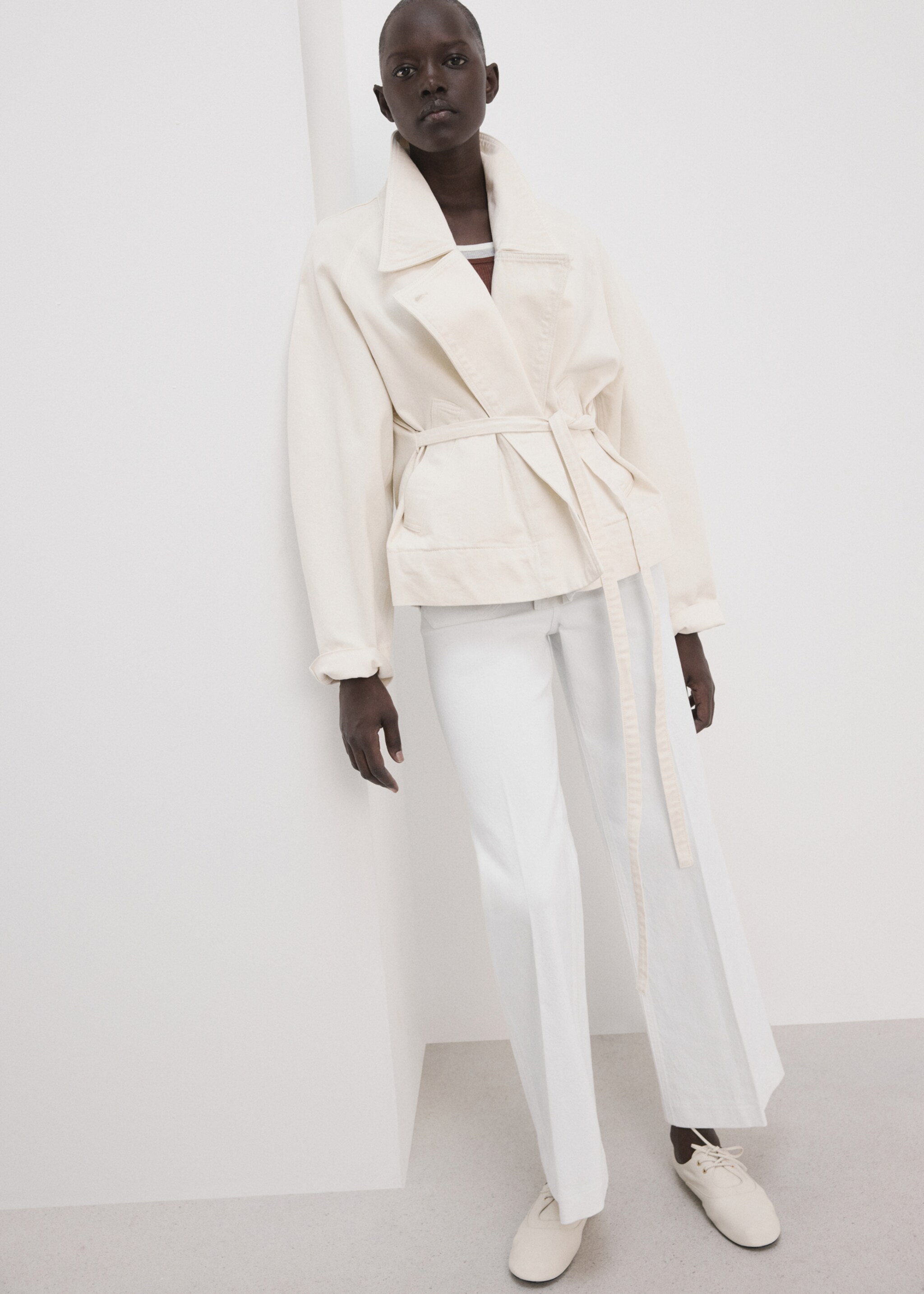 Jean large avec poches - Détail de l'article 2, Blanc. Ref: 27025820-00.