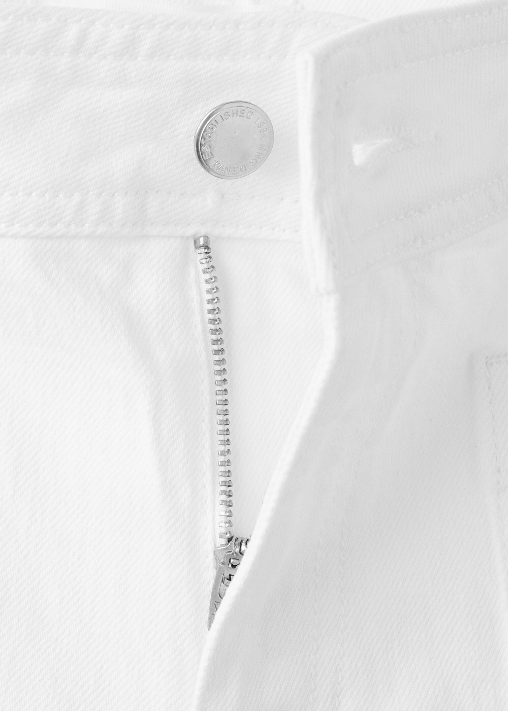 Wide leg jeans with pockets - Details of the article 8, White. Ref: 27025820-00.