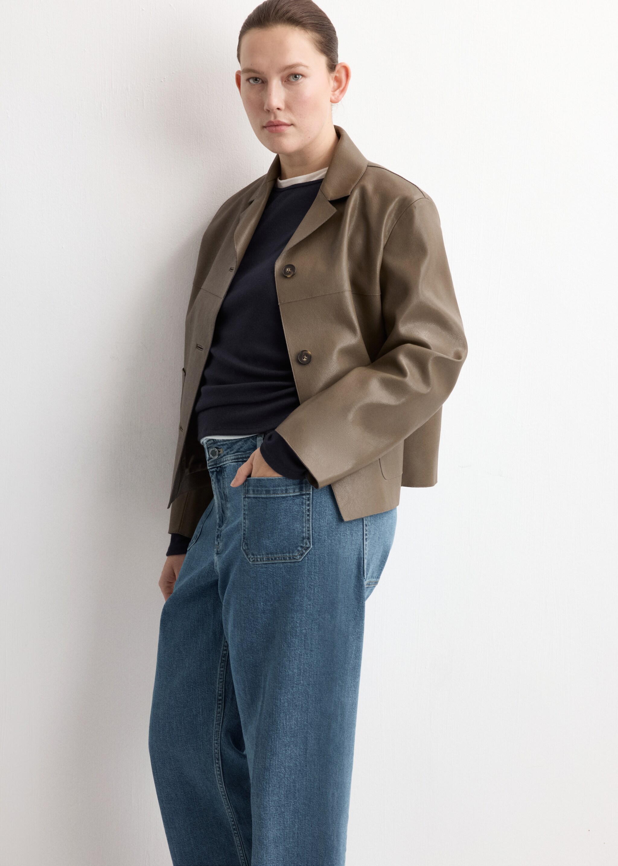 Jean large avec poches - Détail de l'article 5, Bleu moyen. Ref: 27025823-00.