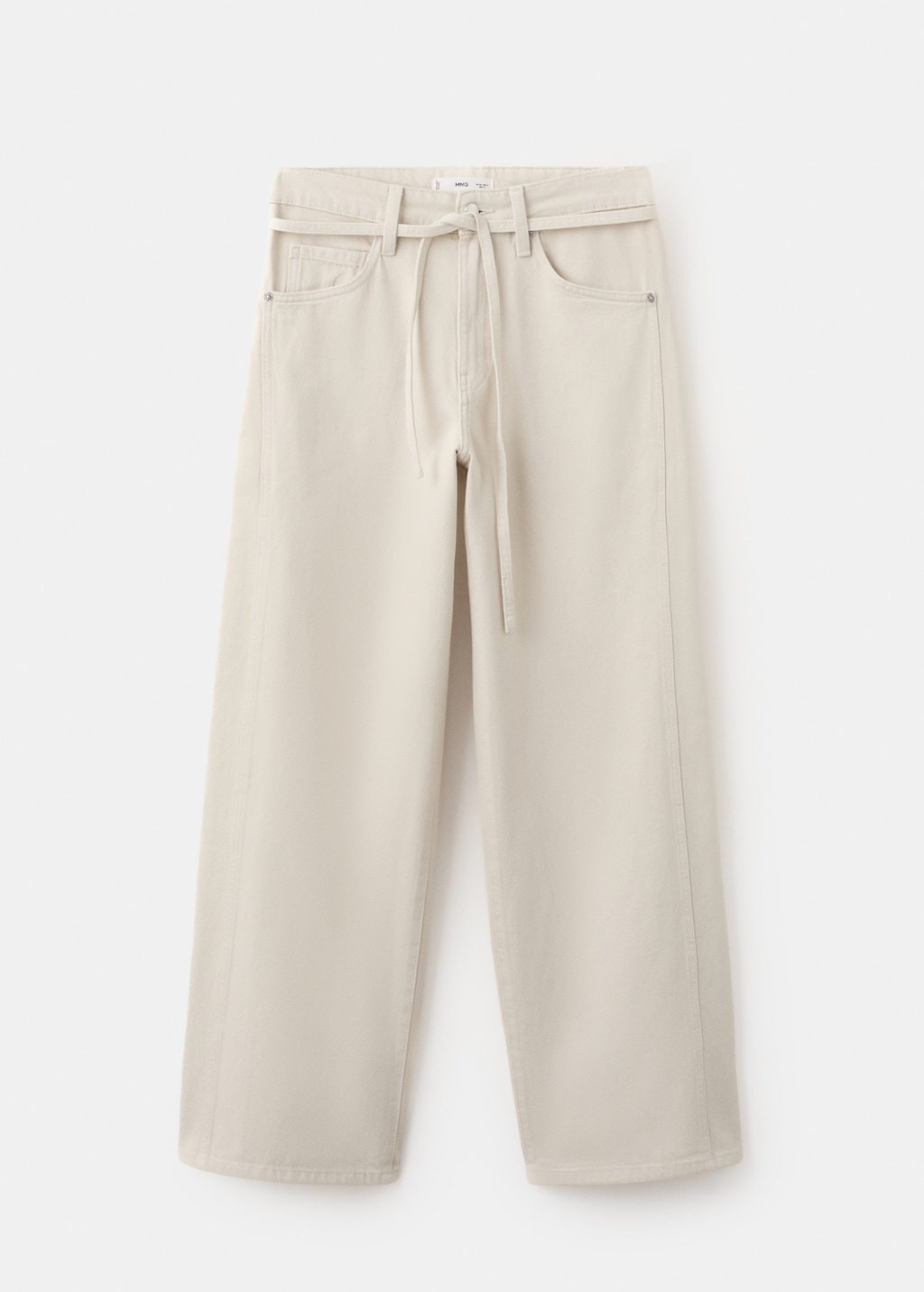 Wide-leg jeans with drawstring - image 5