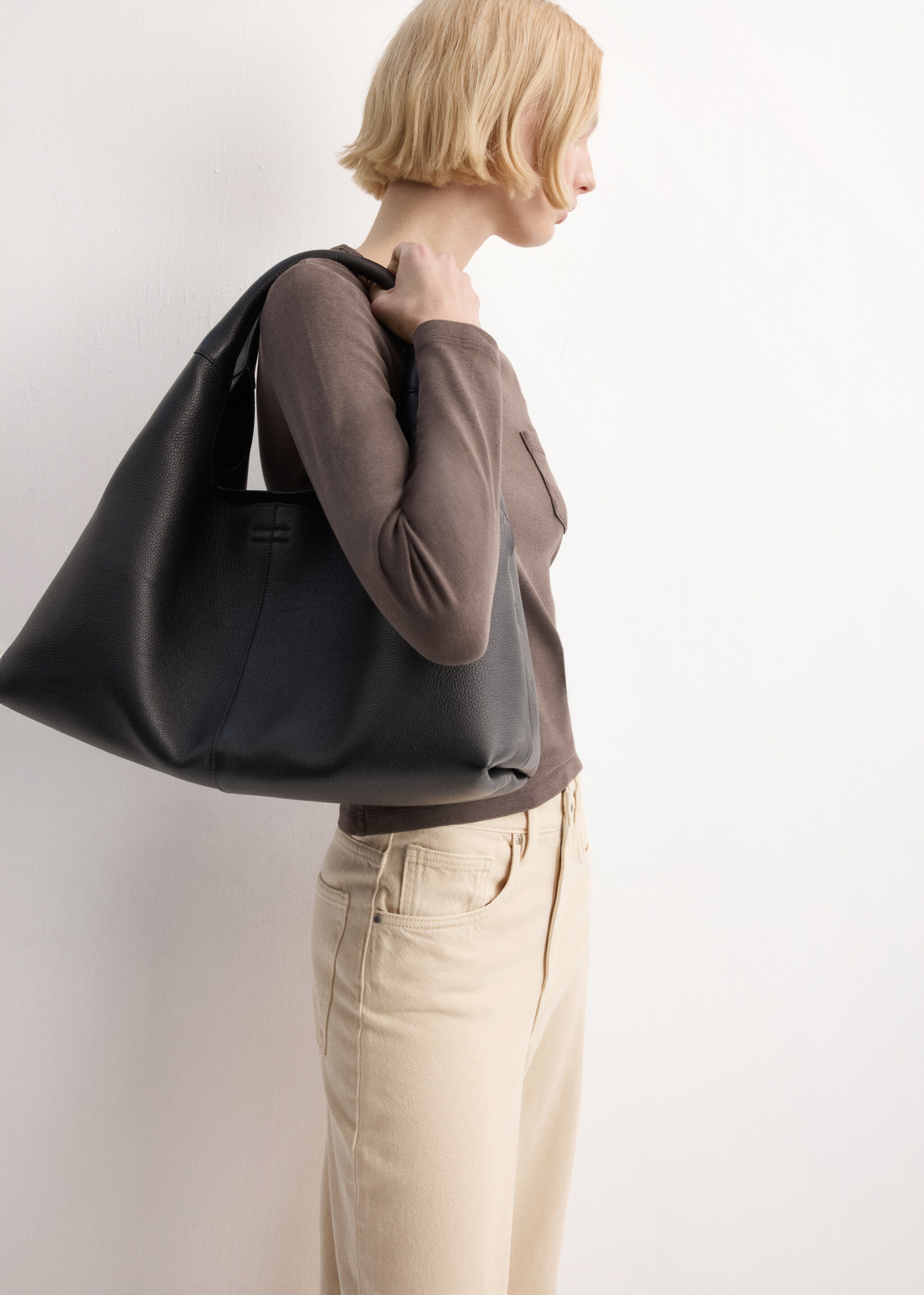 تي شيرت قطني بأكمام طويلة - رؤية وسط, بني. Ref: 27025825-00.