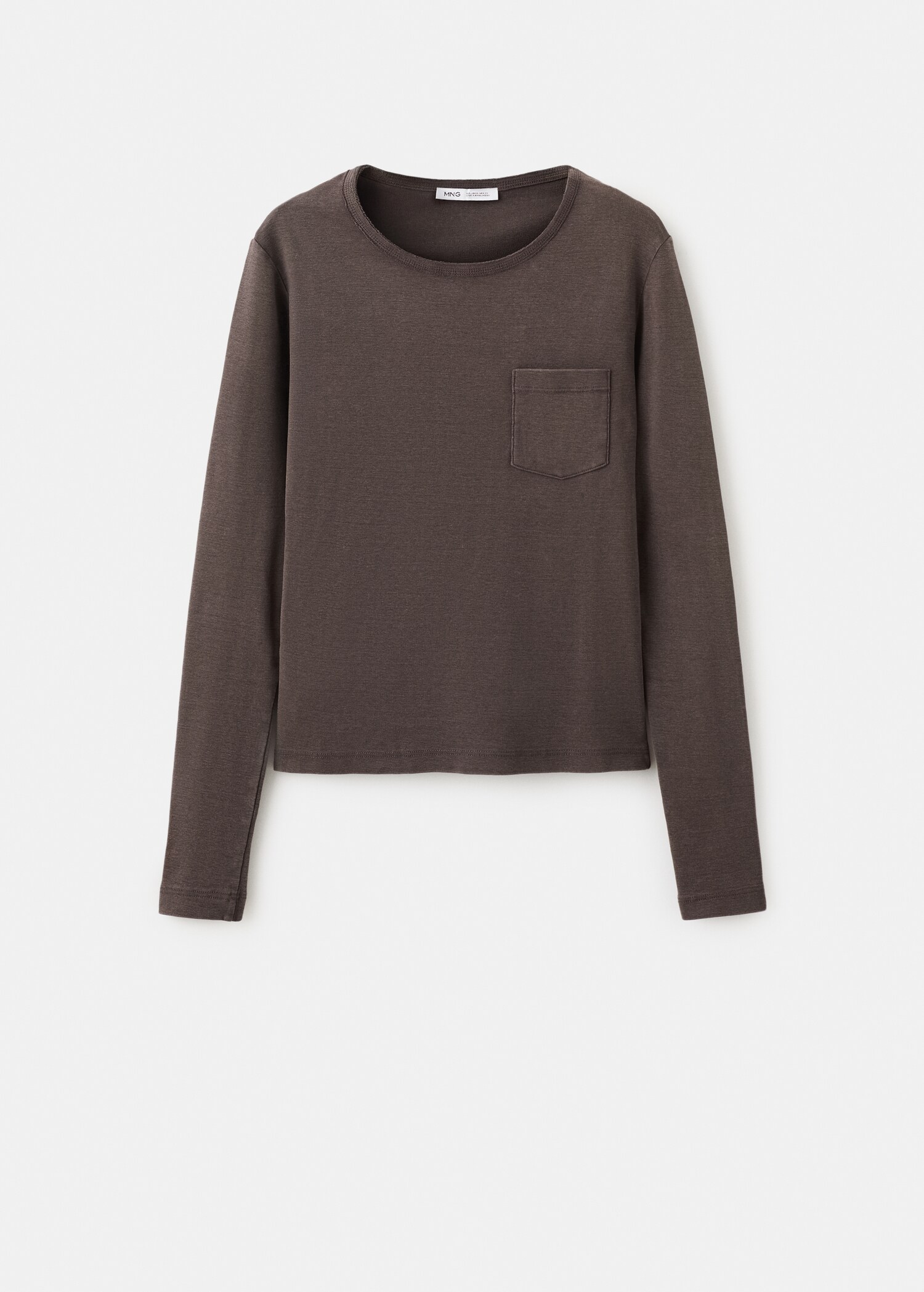 تي شيرت قطني بأكمام طويلة - منتج دون نموذج