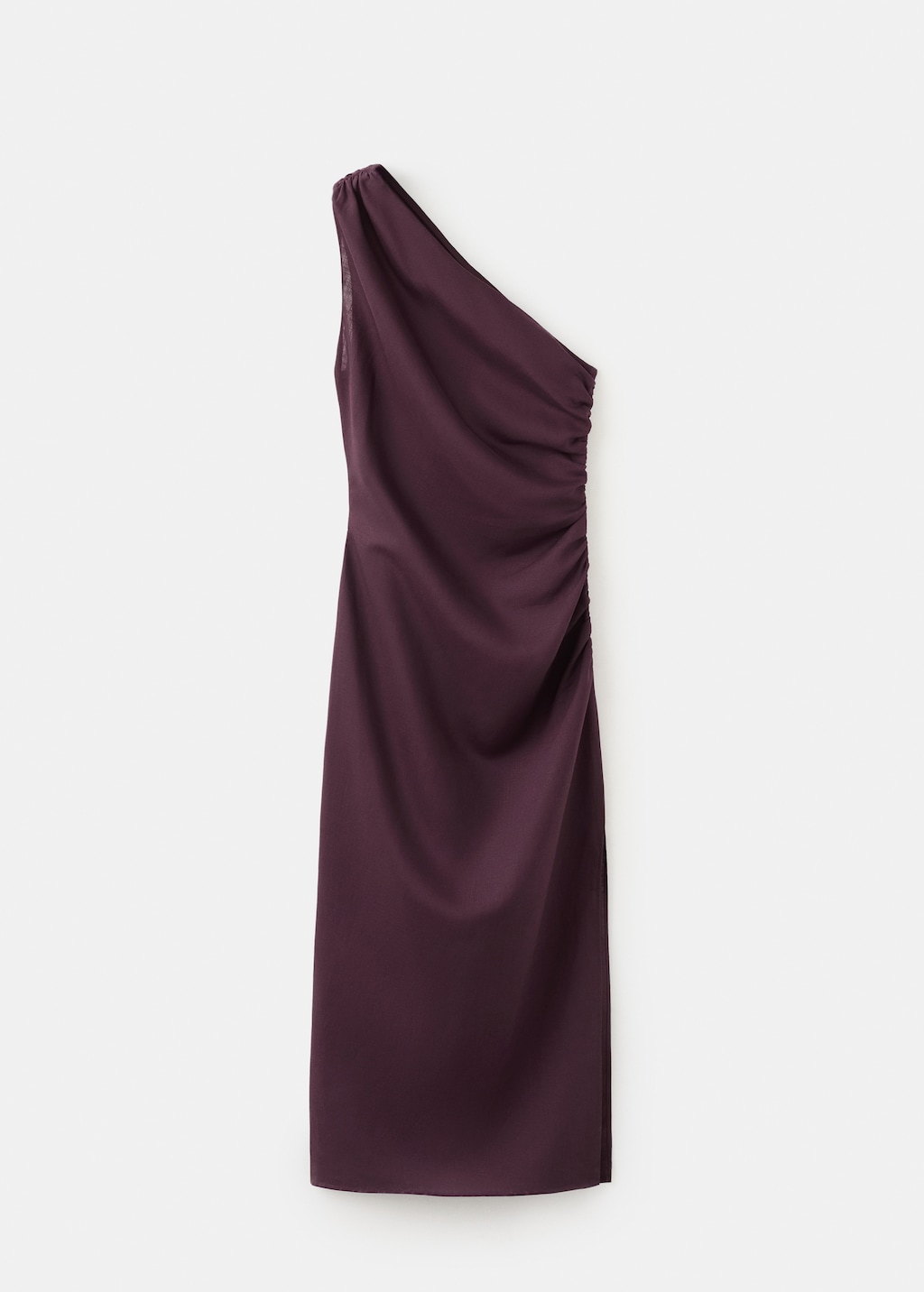 Asymmetrical dress with side slit - image 2