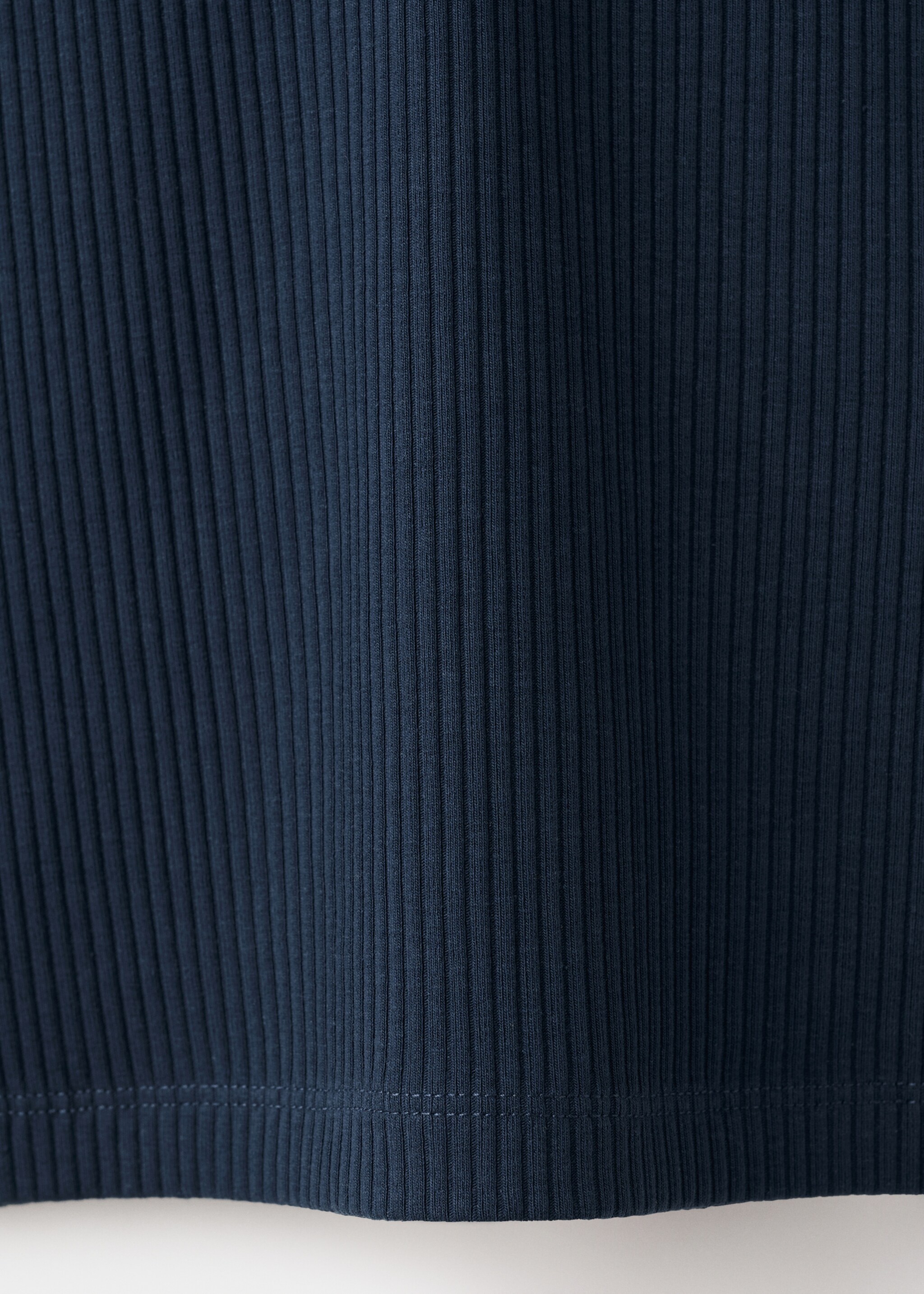 Short-sleeve strap top - Details of the article 0, Navy. Ref: 27025829-00.