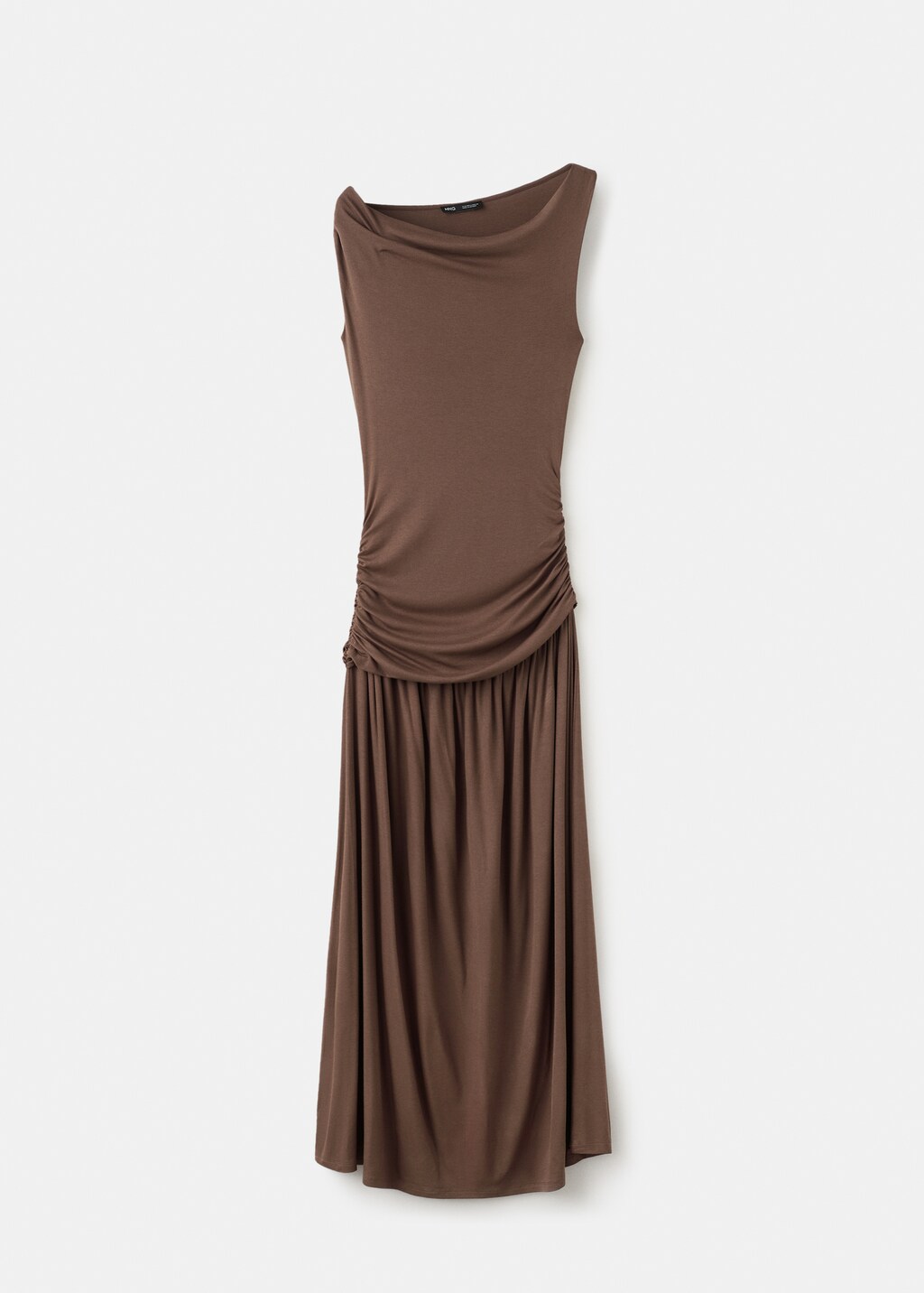 Asymmetrical dress with gathered body - image 4