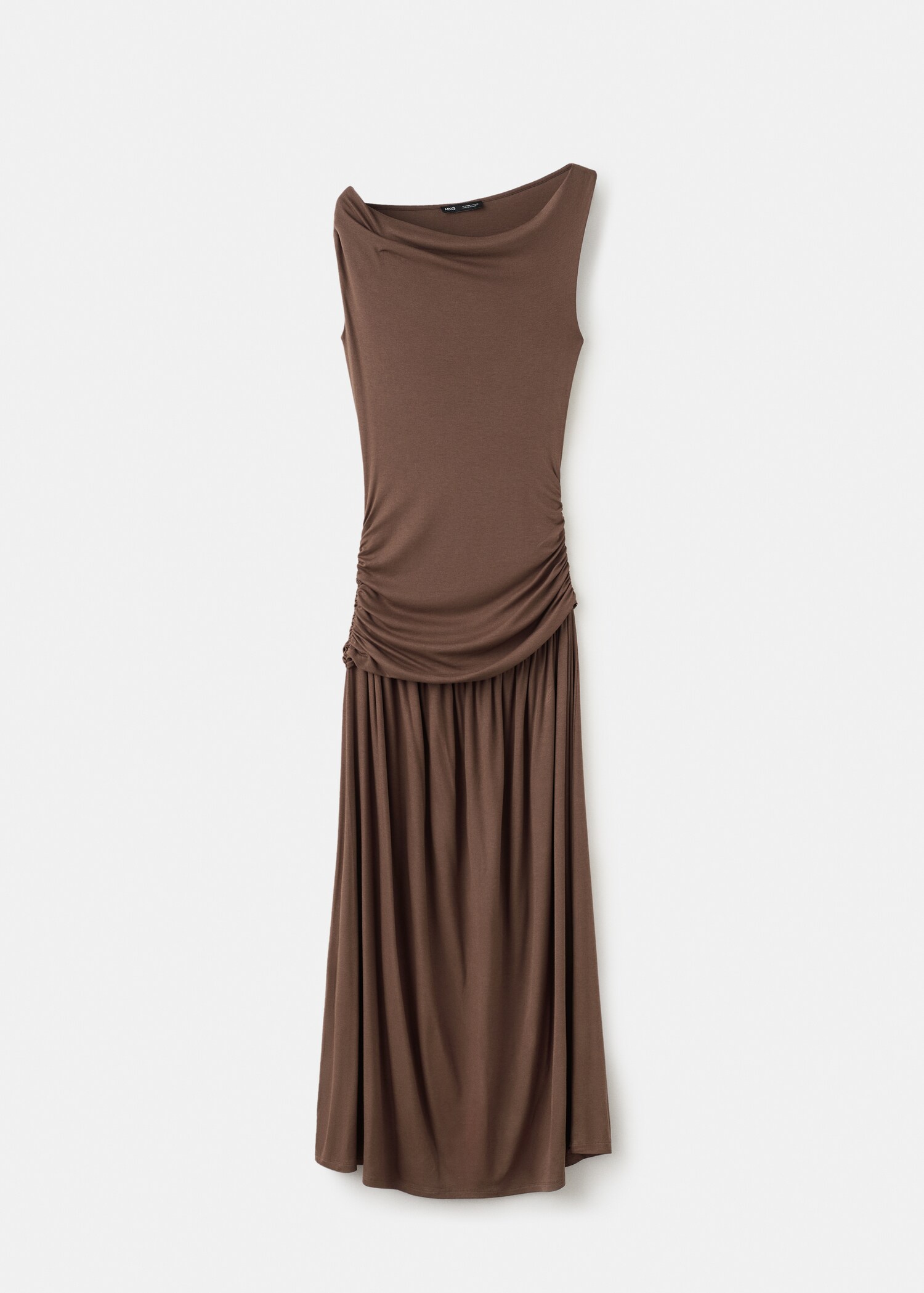 Asymmetrical dress with gathered body - Article without model