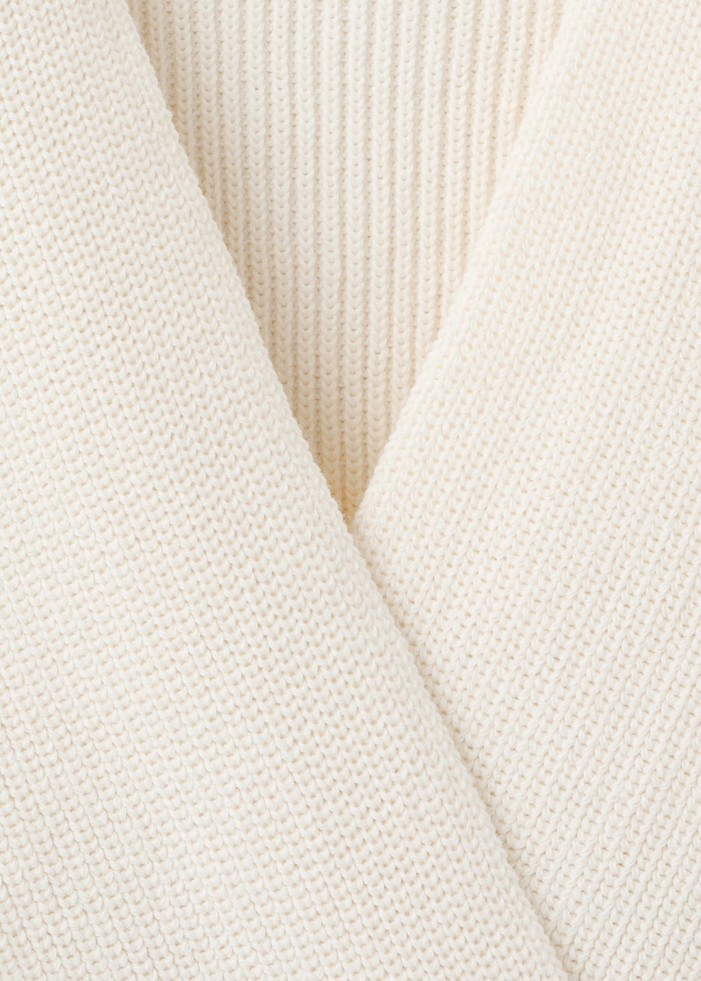 Ribbed sweater with crossover neckline - image 4