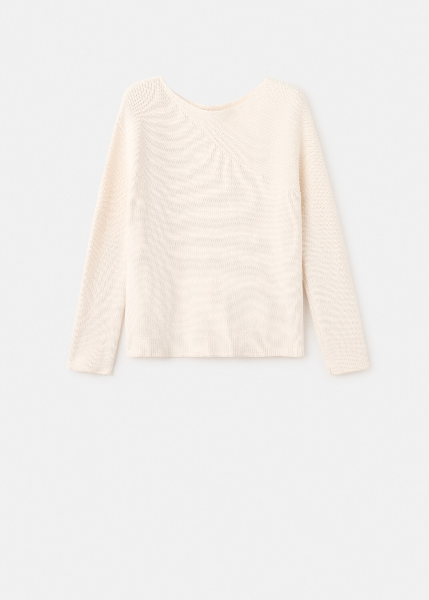 Boat-neck knitted sweater - Article without model