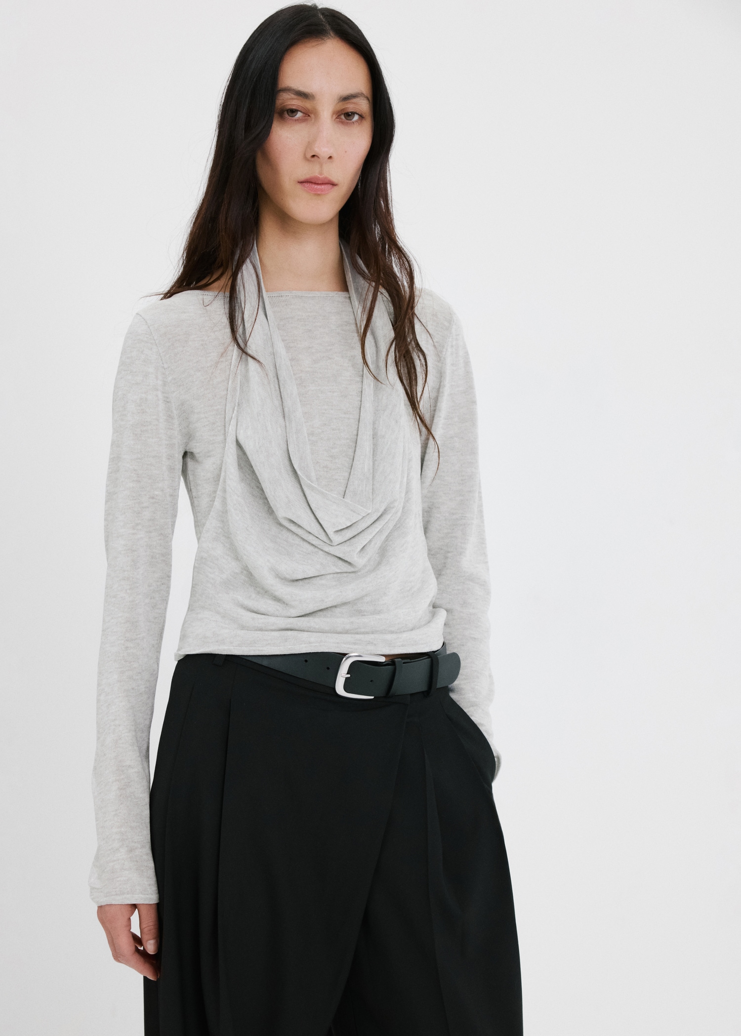 Pull-over bi-matière - Plan moyen