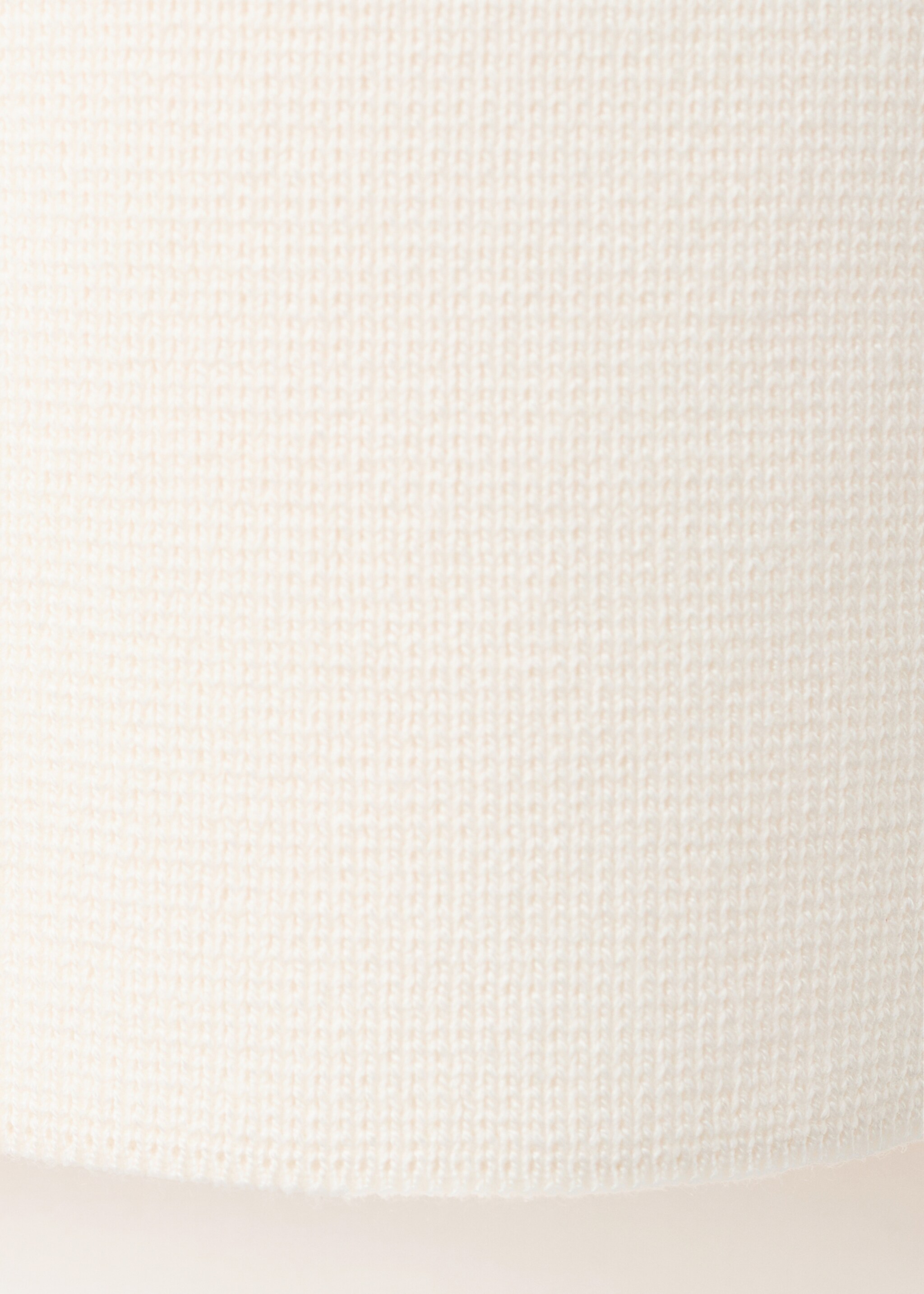 Short-sleeved knitted sweater - Details of the article 0, Off White. Ref: 27025841-00.