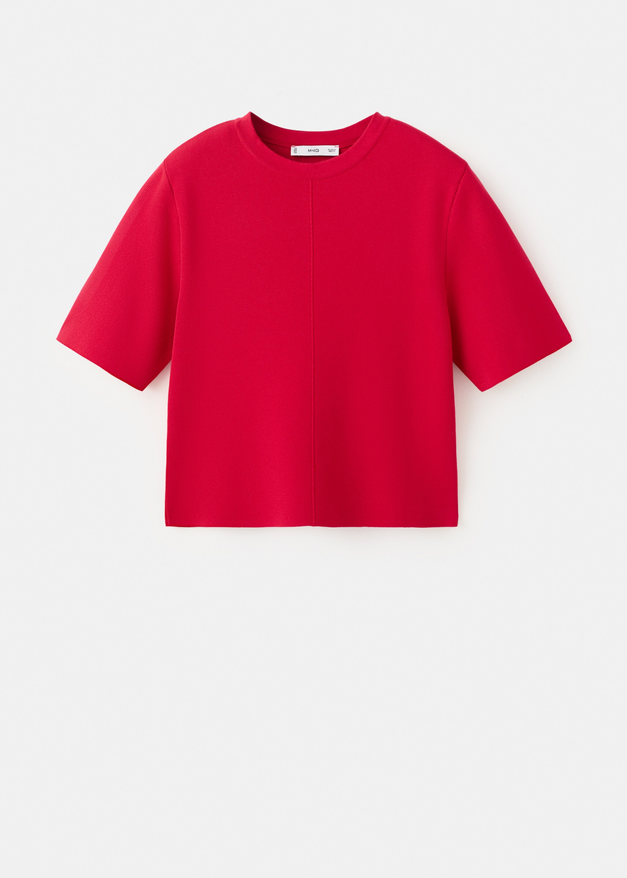 Pull en maille à manches courtes - Article sans modèle, Rouge. Ref: 27025841-00.