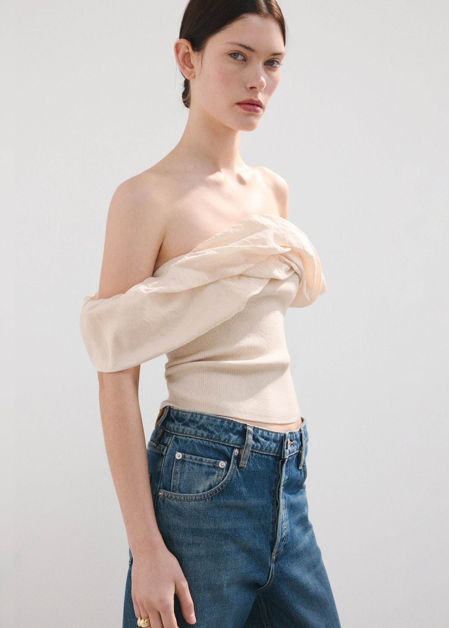 Strapless knitted top - Medium plane