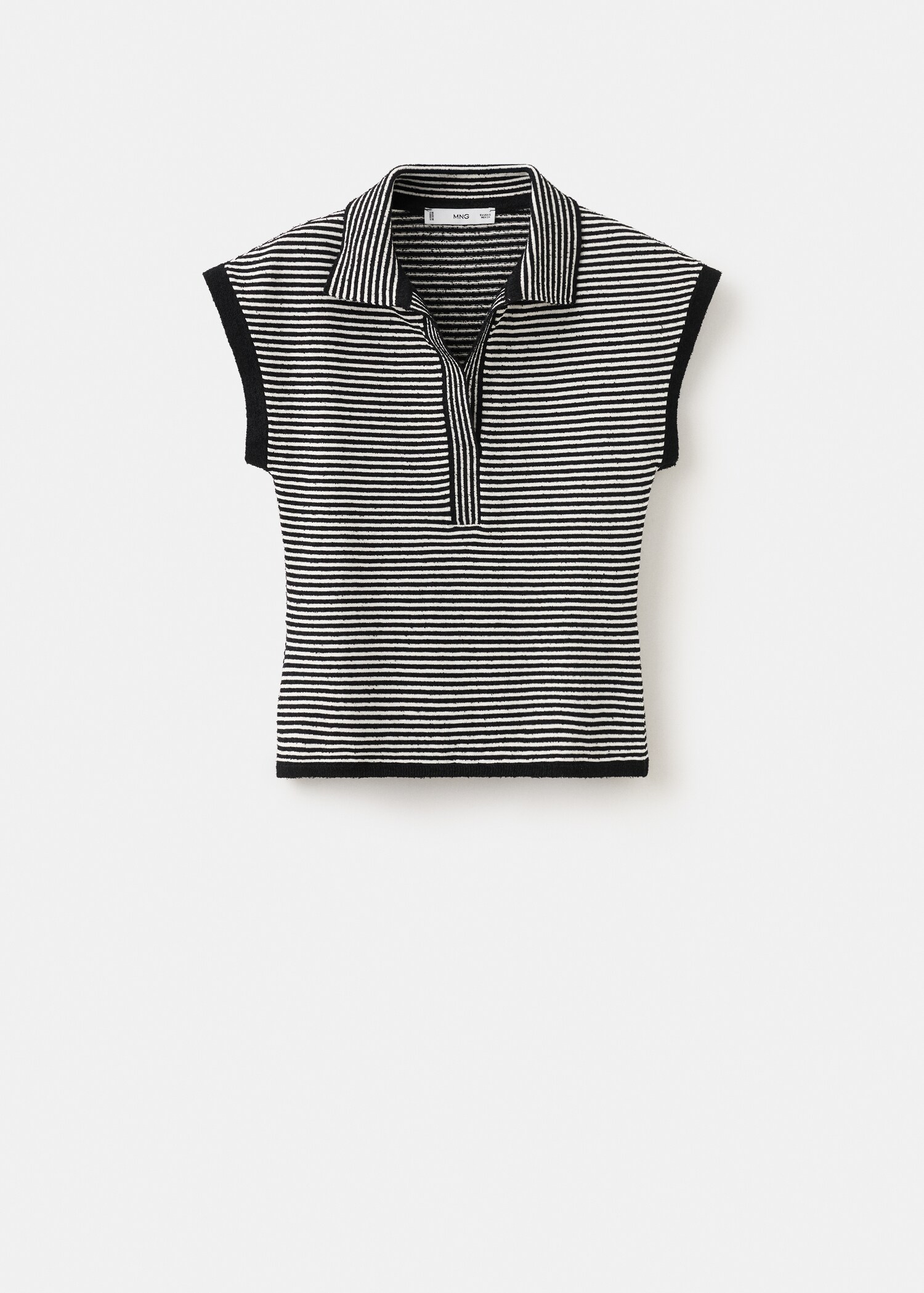 Striped polo-neck sweater - Article without model