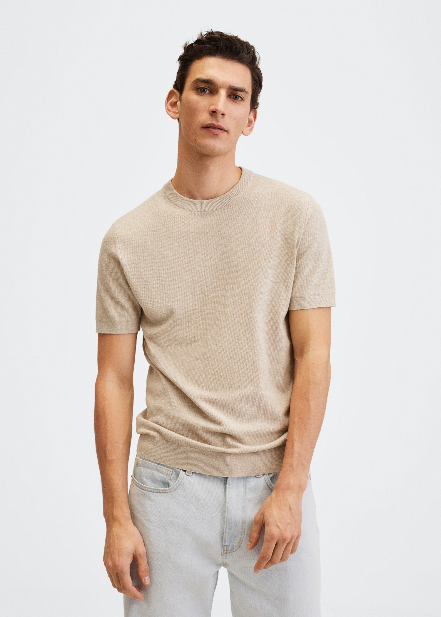 Camiseta punto algodón - Plano medio