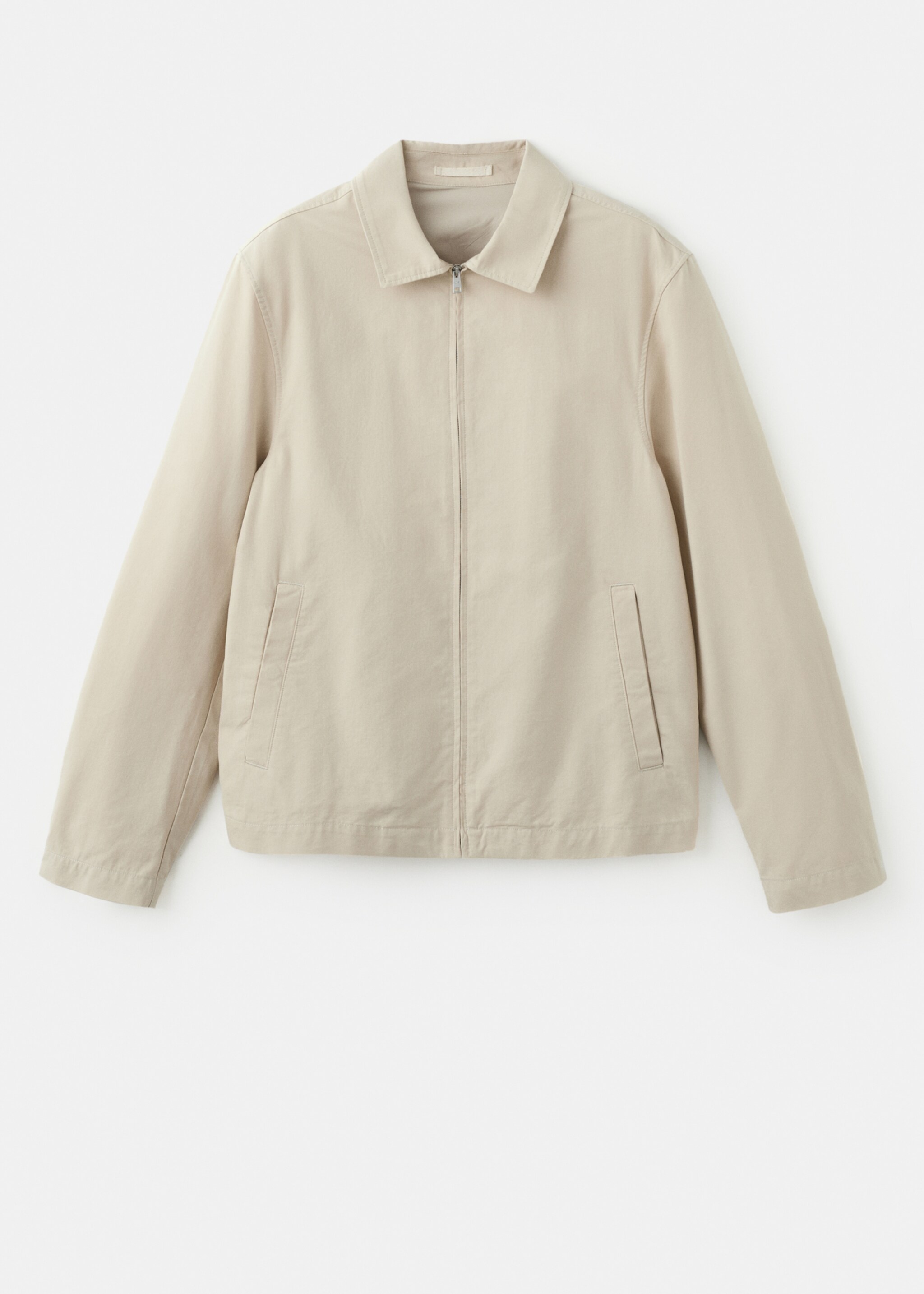Lightweight cotton blend jacket - Article without model, Beige. Ref: 27025931-00.